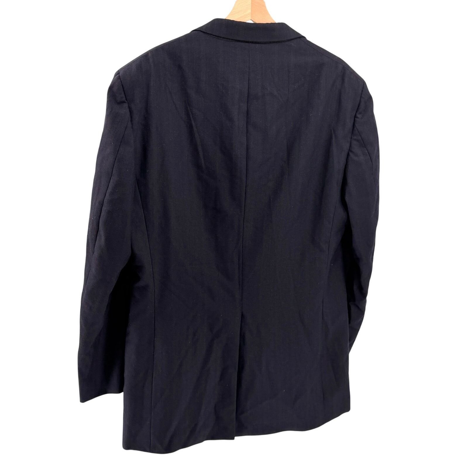 Barneys New York Vintage 80s Navy 100% Wool Pinstripe Blazer Jacket Size 42L - 3 Thumbnail