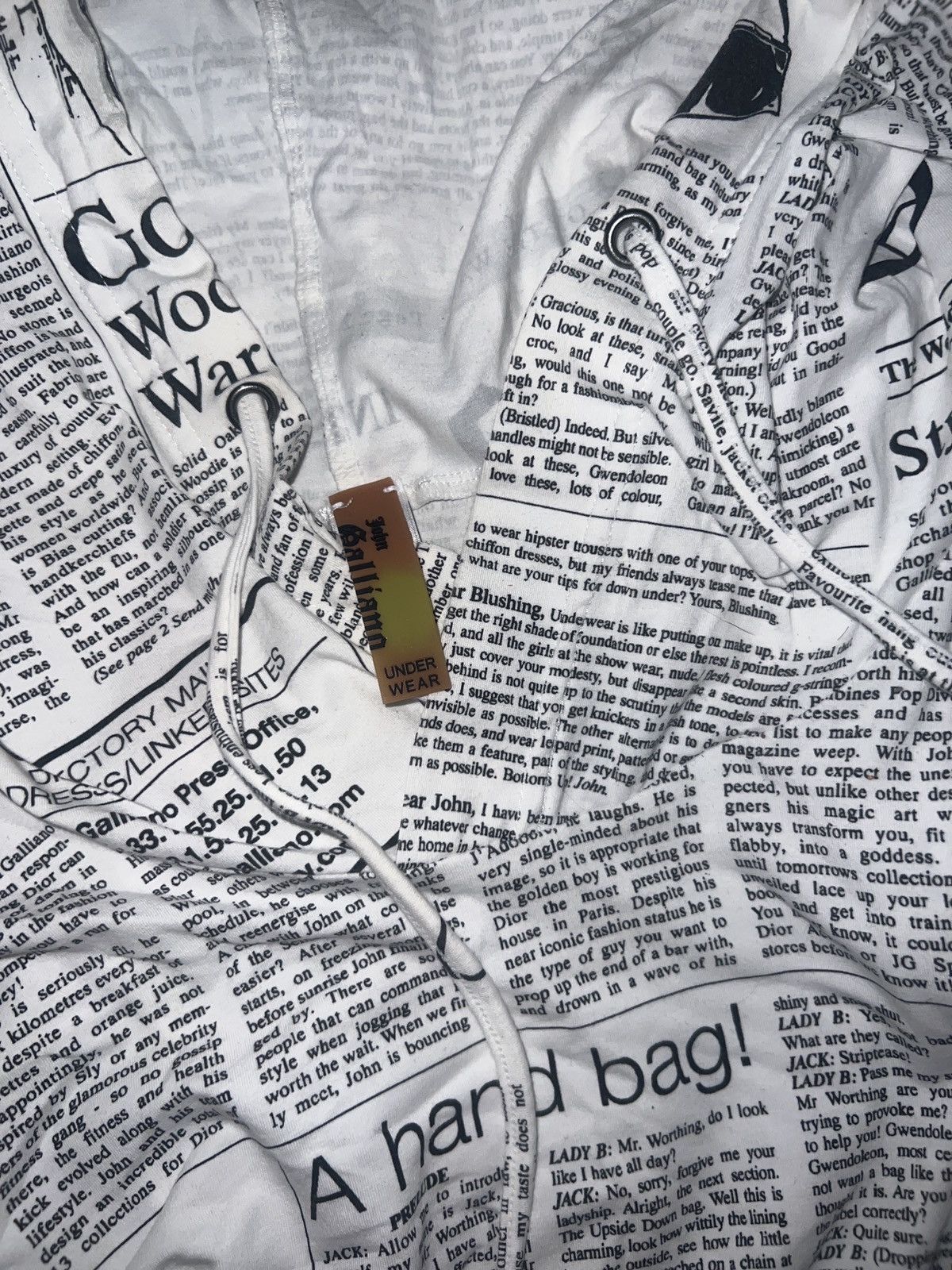 John Galliano John Galliano Gazette Newspaper Hoodie y2k avantgarde rick Size US M / EU 48-50 / 2 - 6 Thumbnail
