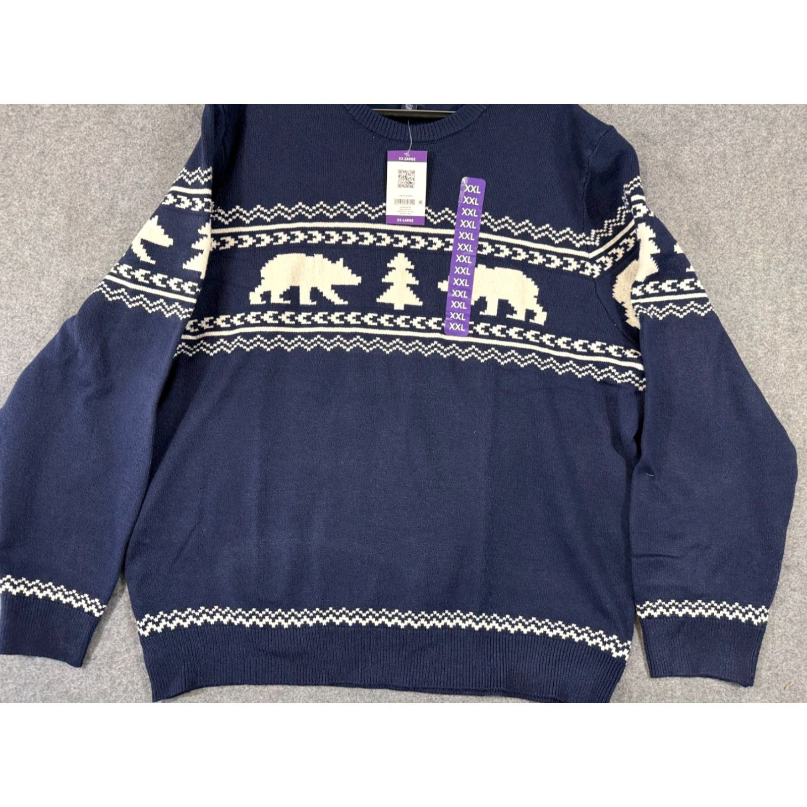 Lands' End Lands' End Sweater Mens 2XL Blue Fair Isle Stretch Polar Bear Pullover NWT Size US XXL / EU 58 / 5 - 4 Thumbnail