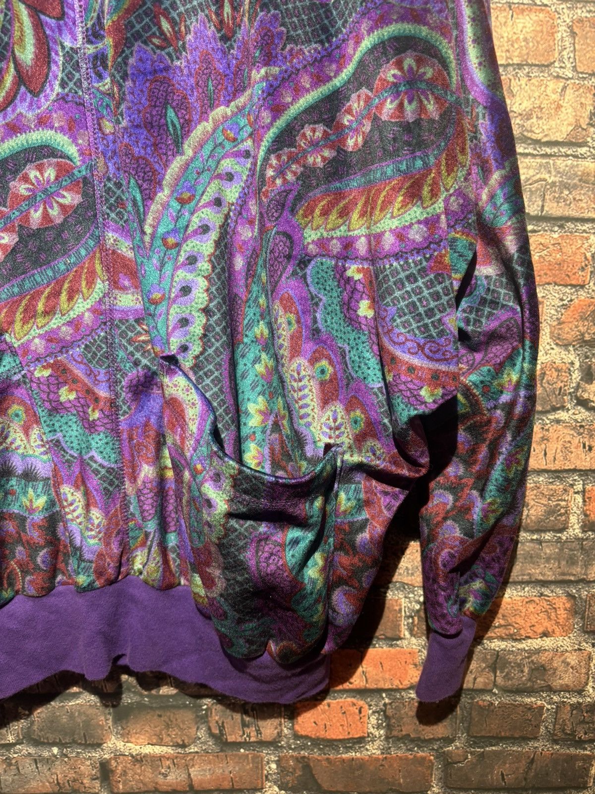 Oscar De La Renta Vintage Oscar de la Renta Active Paisley Sweatshirt L Size L / US 10 / IT 46 - 3 Thumbnail