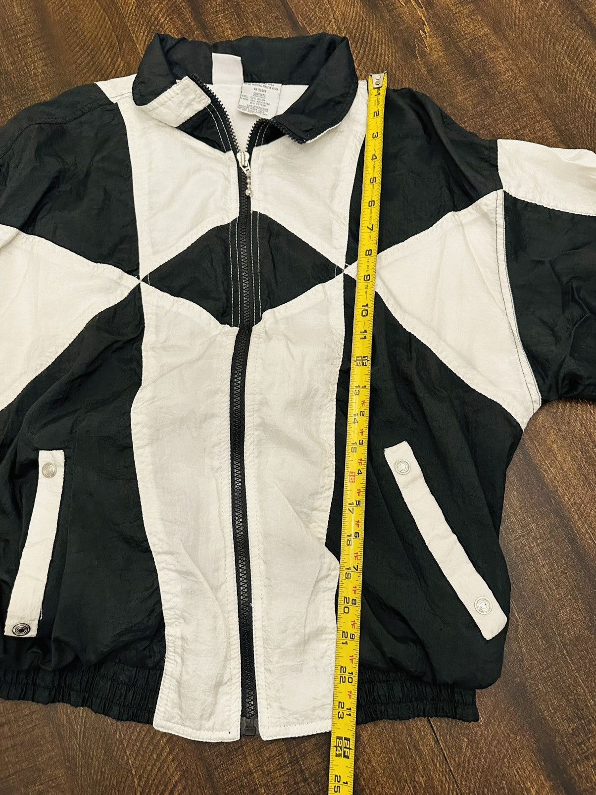 Athletic Works VTG 80s Men’s Windbreaker Geometric Black/White Pattern-Med Size US M / EU 48-50 / 2 - 5 Thumbnail