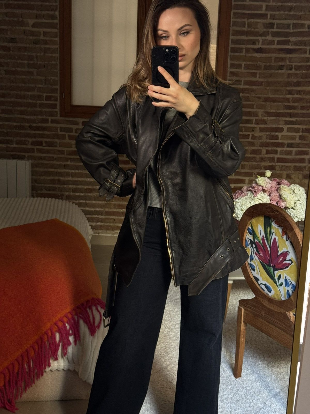 Pinko Pinko Bora Chiodo Leather Jacket Black Size S / US 4 / IT 40 - 5 Thumbnail