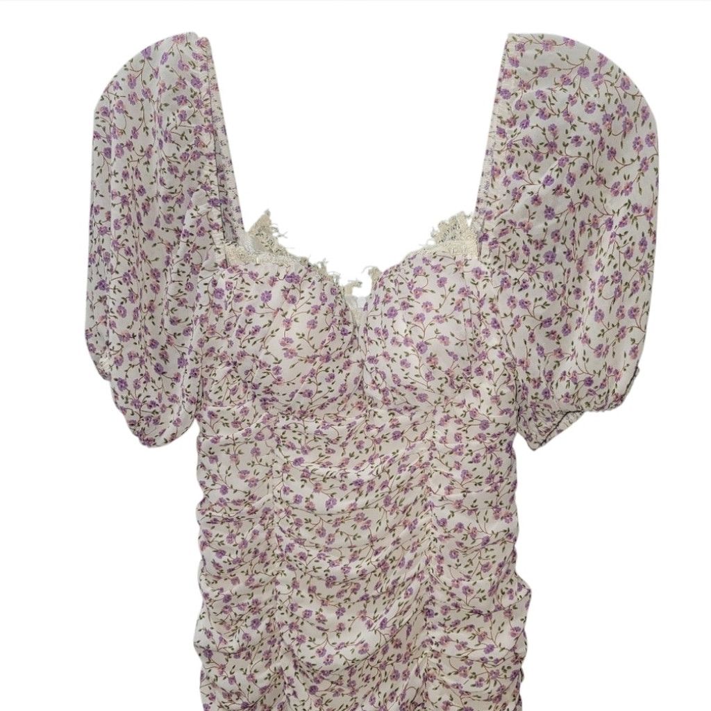 Other EUC Bearun Romantic Cottagecore Floral Mini Dress Size XS / US 0-2 / IT 36-38 - 2 Thumbnail