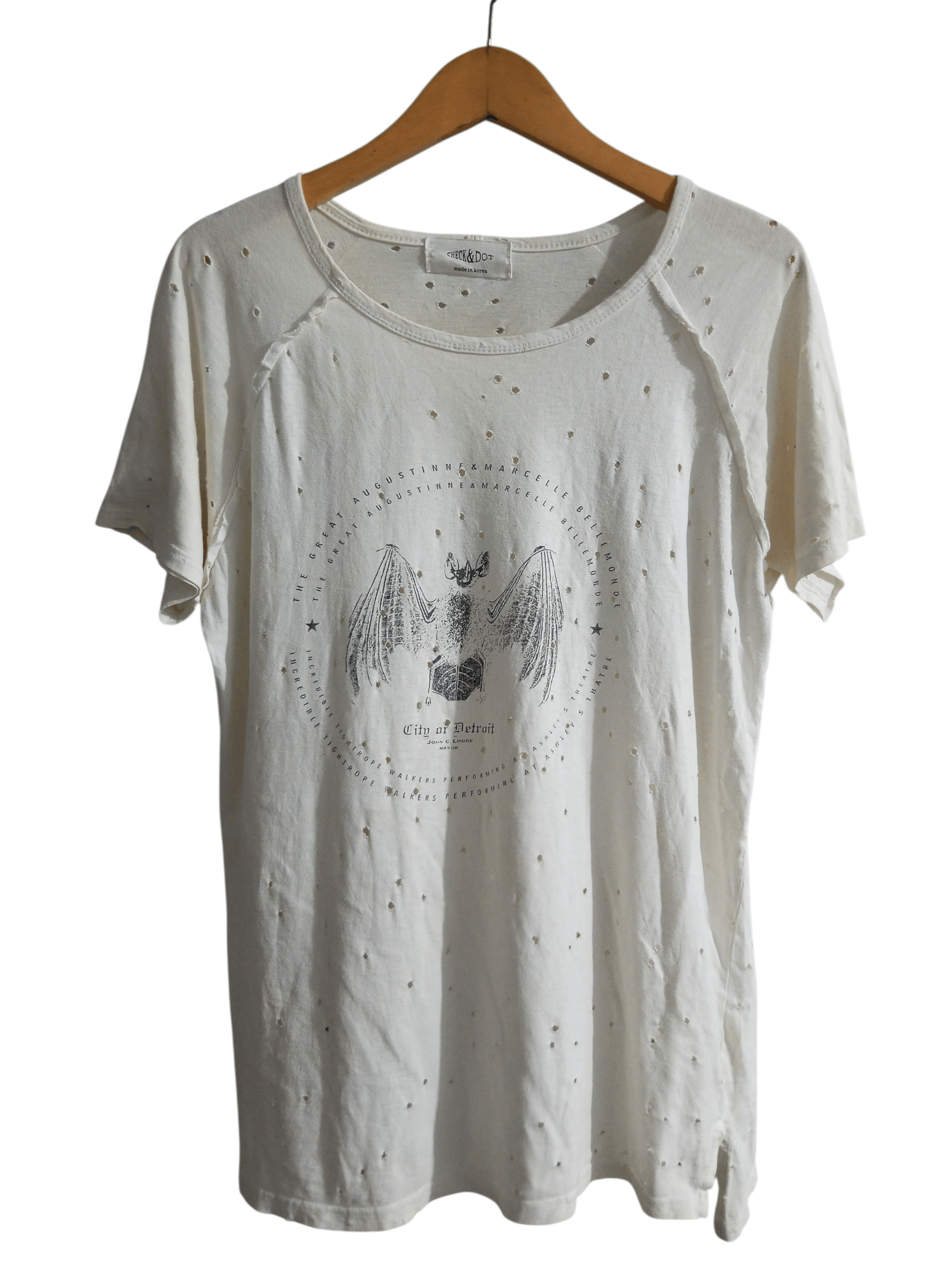 20471120 Vintage city or Detroit jhon c lodge mayor distressed tee Size US M / EU 48-50 / 2 - 1 Thumbnail