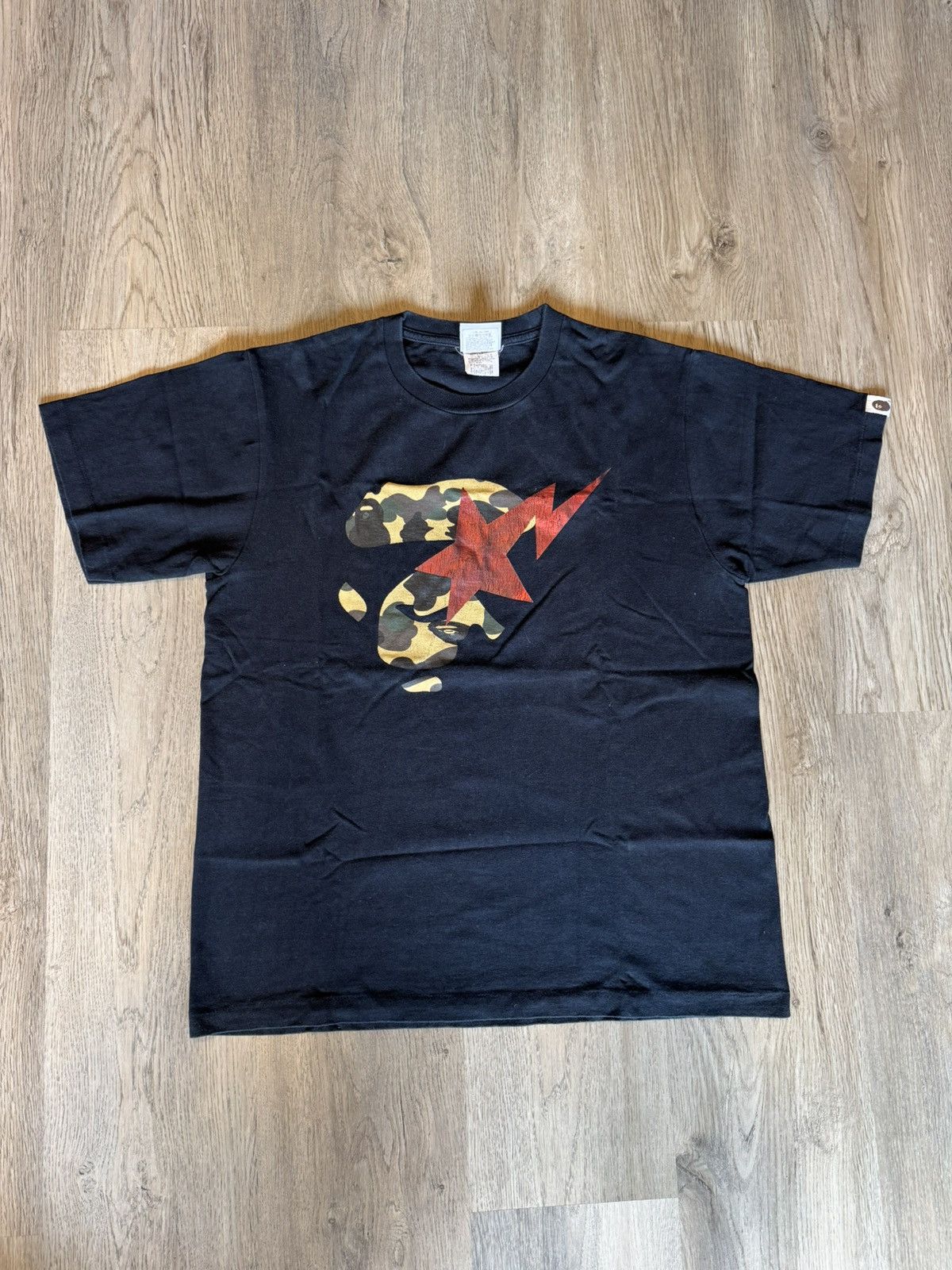 BAPE Chusen One Point Open Collar Shirt Blue