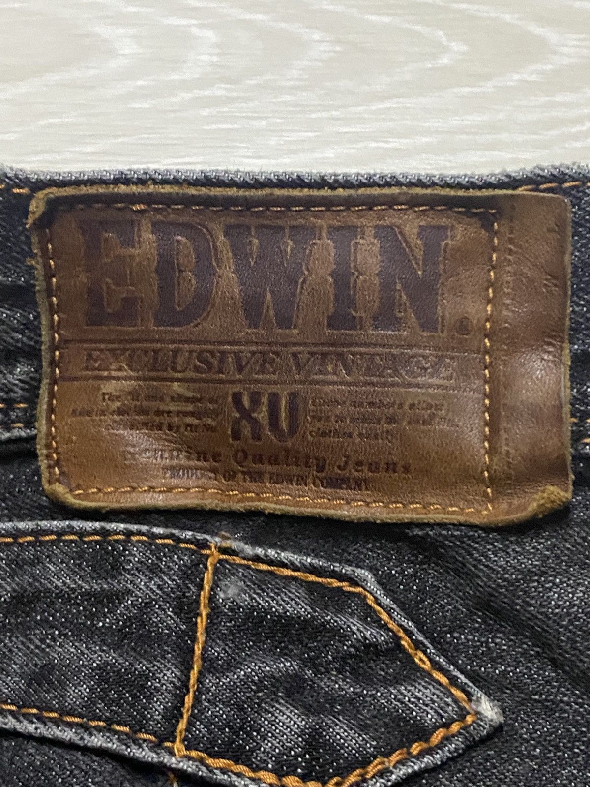 Edwin Japanese Edwin Xv Black Denim Buckle Back Loose Jeans Size US 30 / EU 46 - 14 Thumbnail