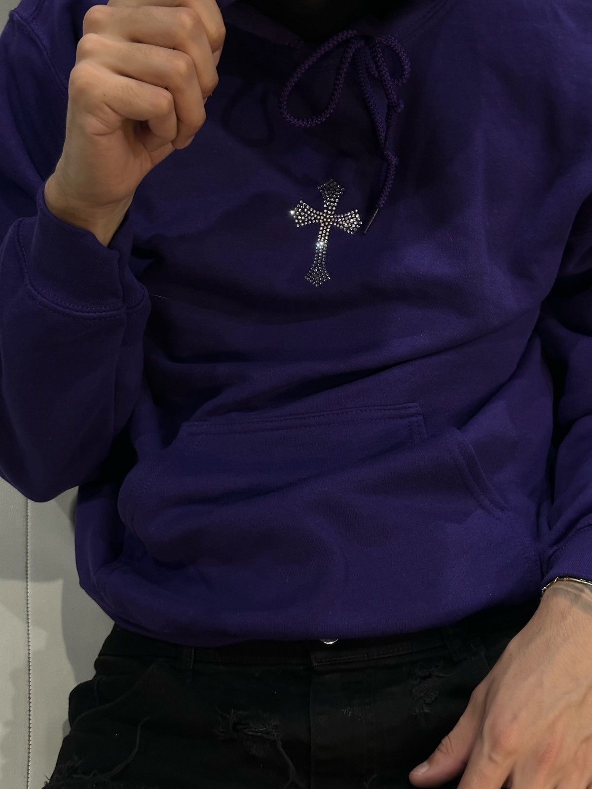 Other Rhinestones Skeleton Vintage Hoodie Size US L / EU 52-54 / 3 - 13 Thumbnail