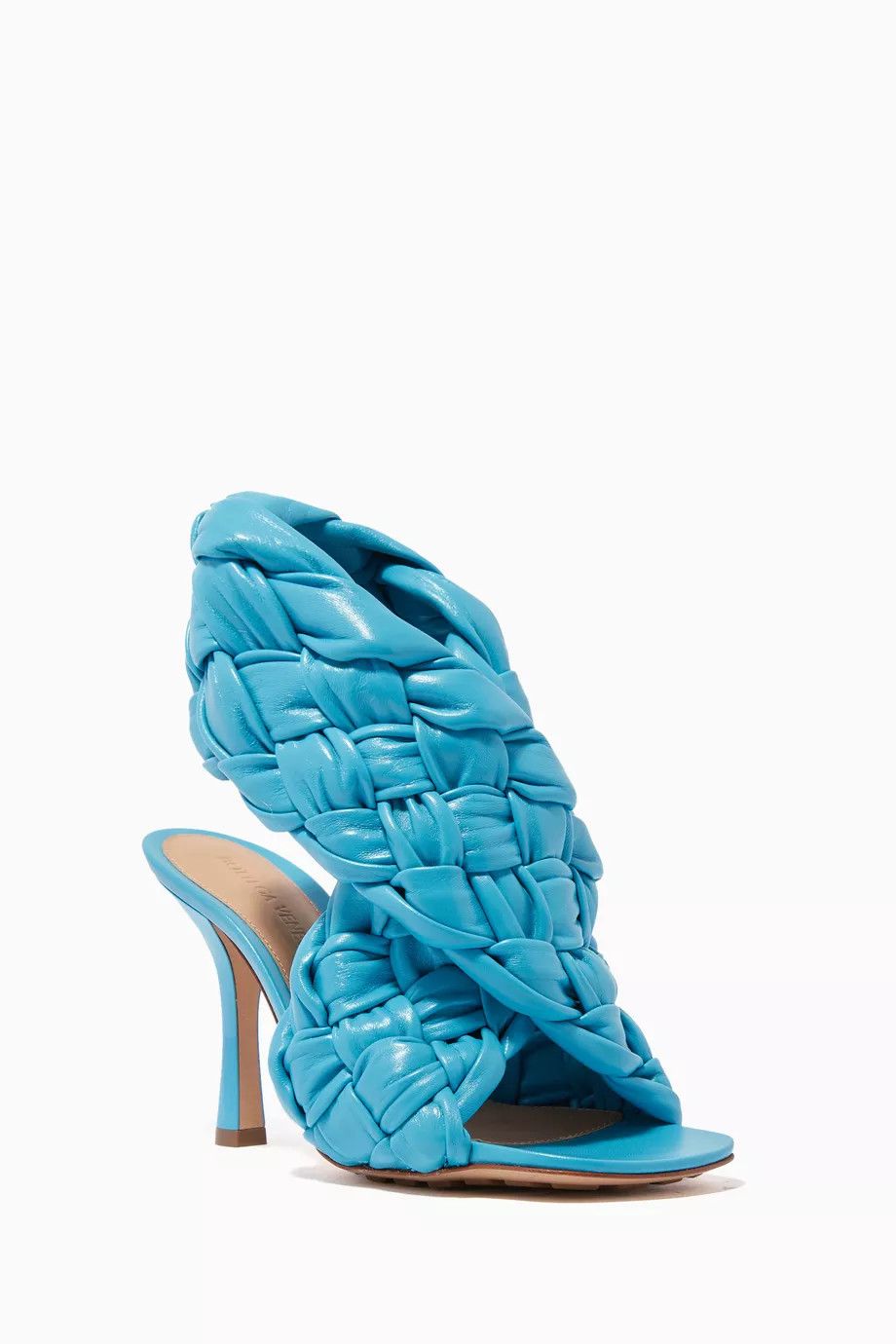 Bottega Veneta o1y0725 Spool Heel Sandals in Azure Size US 6 / IT 36 - 2 Thumbnail