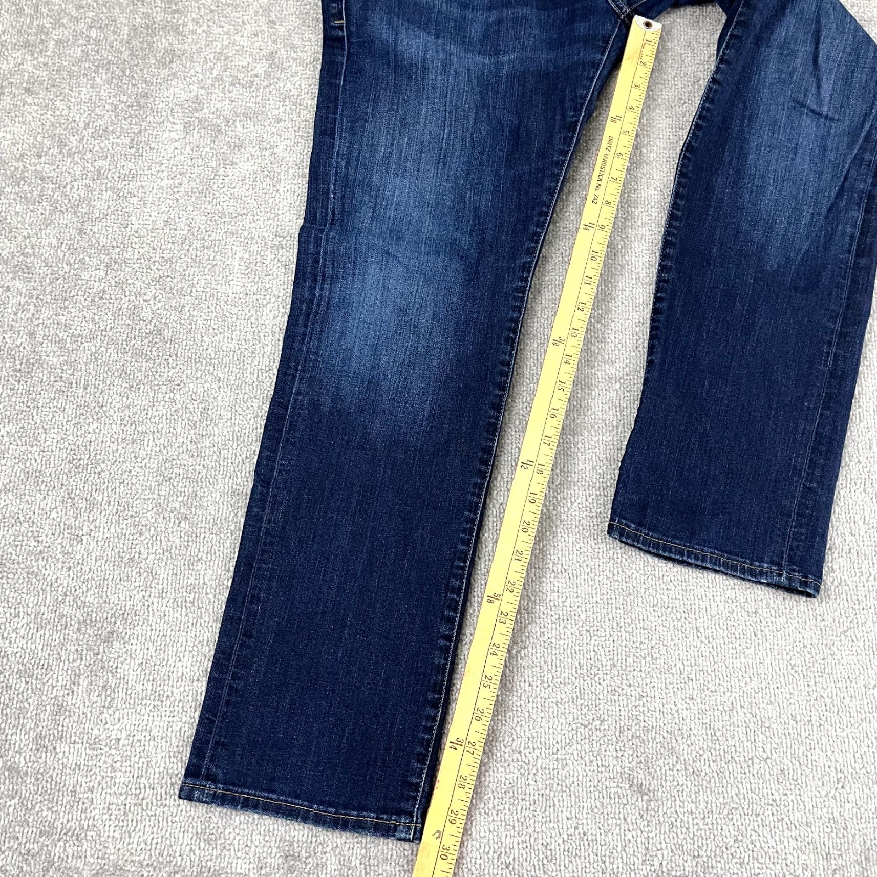 Vintage MAVI Jeans Mens 32 x 30 Marcus Slim Straight Leg Dark Blue Denim Stretch Casual Jeans Size US 32 / EU 48 - 6 Thumbnail