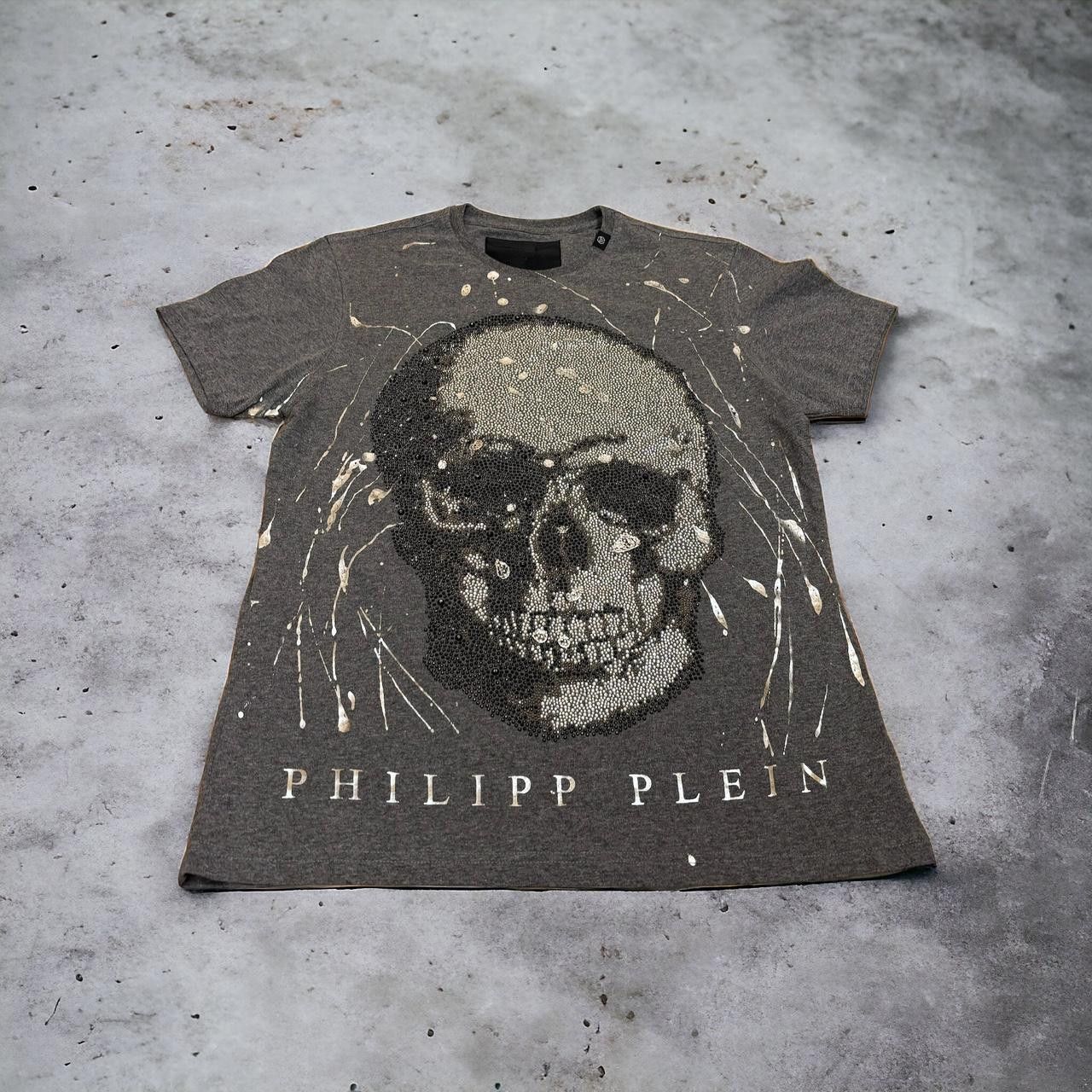image of Archival Clothing x Avant Garde Philip Plein Homme T-Shirt in Grey, Men's (Size Medium)