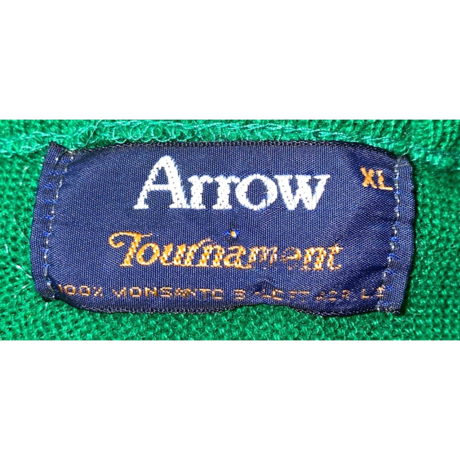 Arrow VINTAGE Arrow Tournament Sweater V-Neck Green XL Mens Size US XL / EU 56 / 4 - 5 Thumbnail