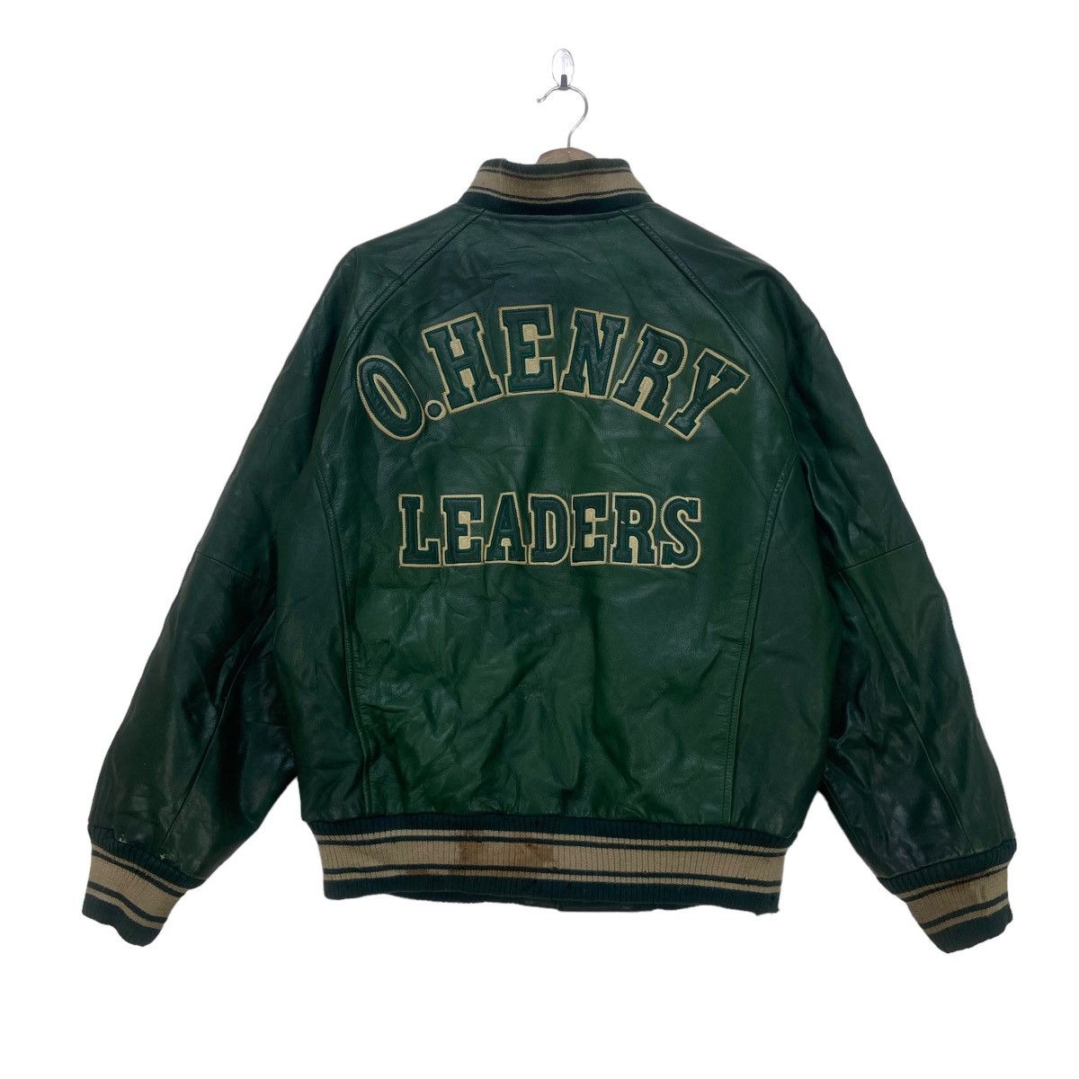 Genuine Leather Vintage O Henry Rancher Leather Varsity Jacket Size US M / EU 48-50 / 2 - 1 Thumbnail
