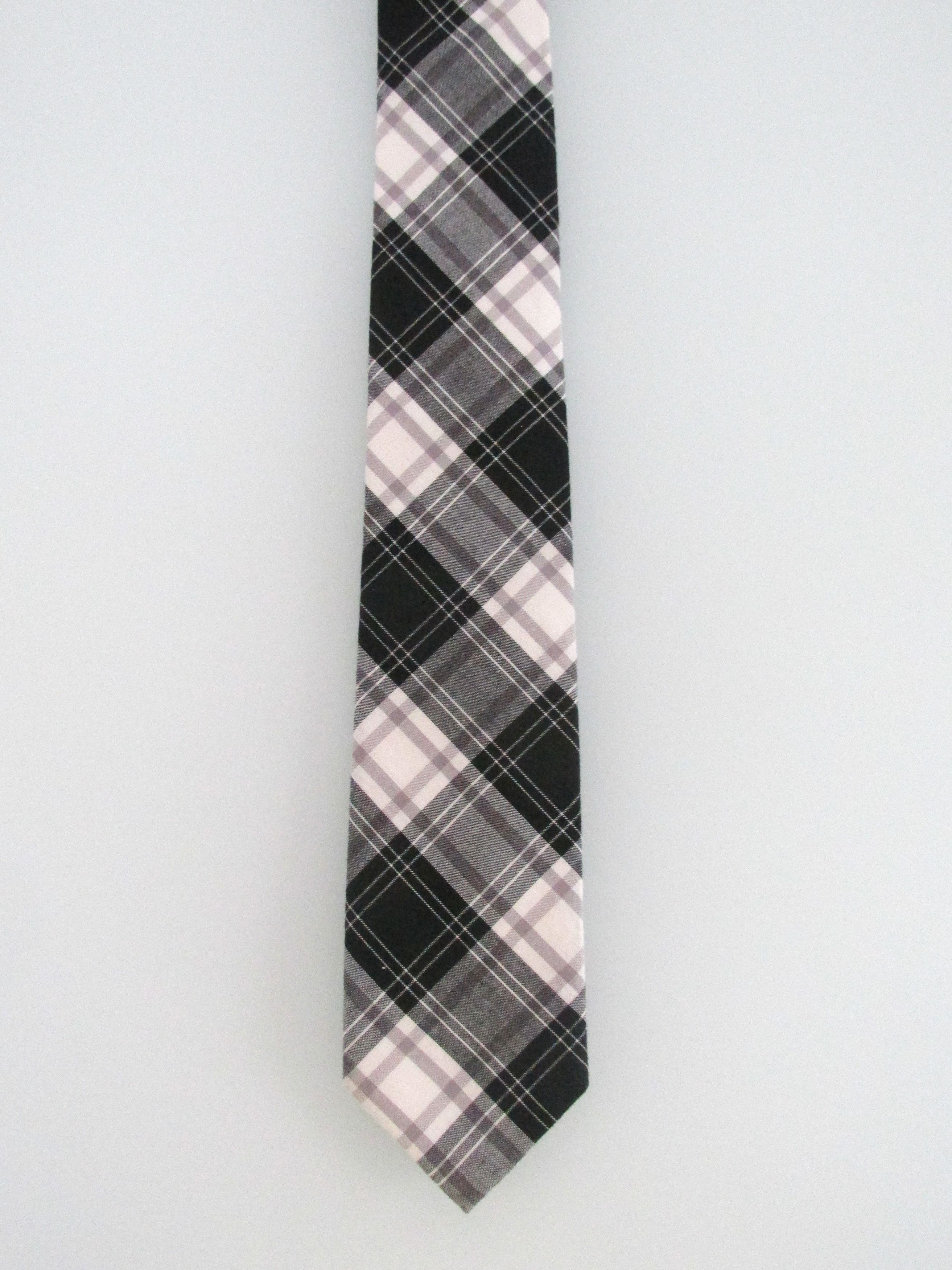 Other Men's Narrow Cotton Plaid Tie Size ONE SIZE - 2 Thumbnail