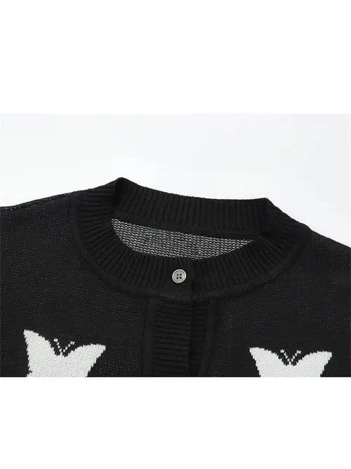 Japanese Brand 💥Harajuku Butterfly Long Sleeve Cardigan y2k Size US M / EU 48-50 / 2 - 2 Thumbnail
