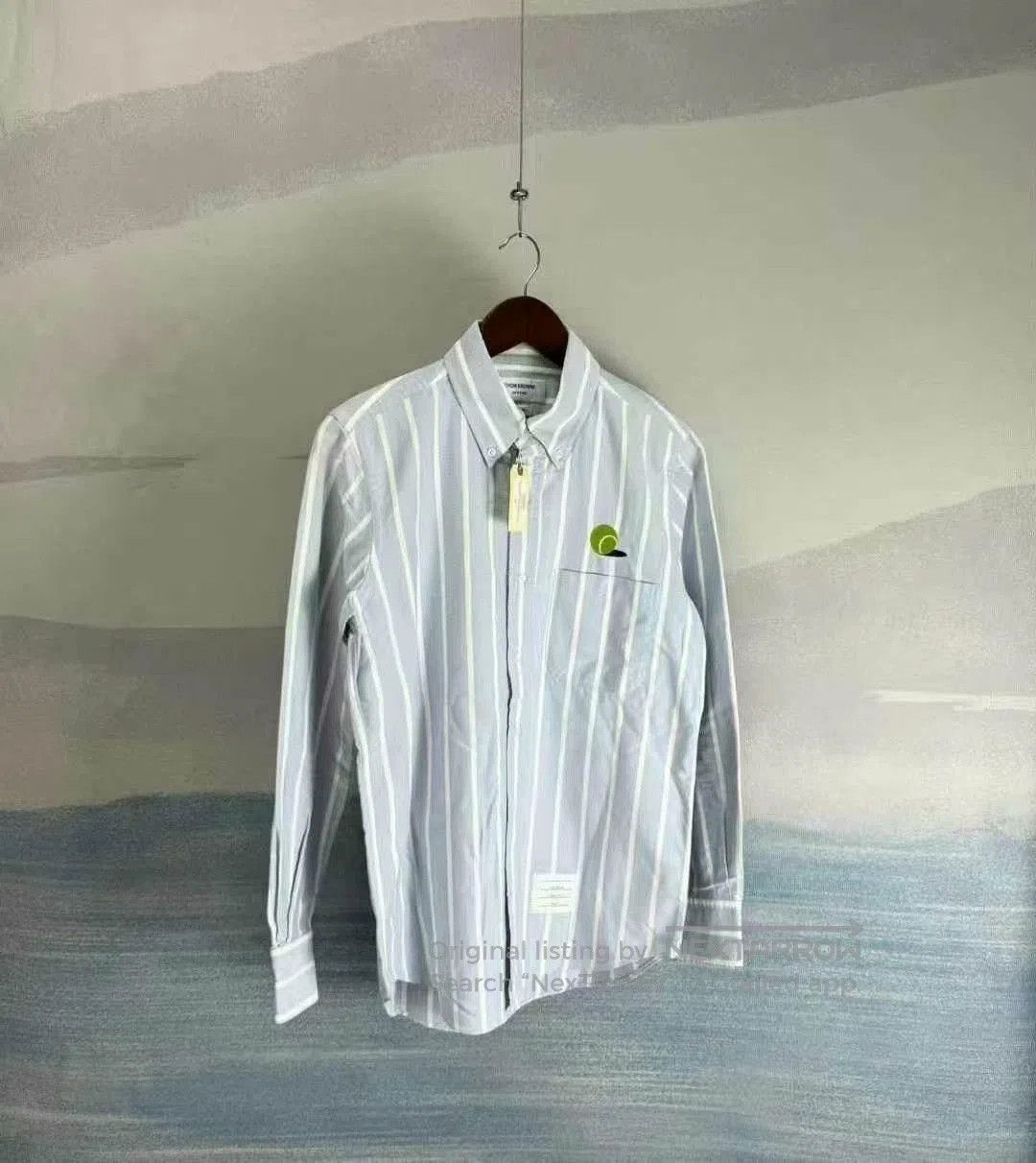 Thom Browne thom browne blue and white striped shirt. Size US M / EU 48-50 / 2 - 1 Thumbnail
