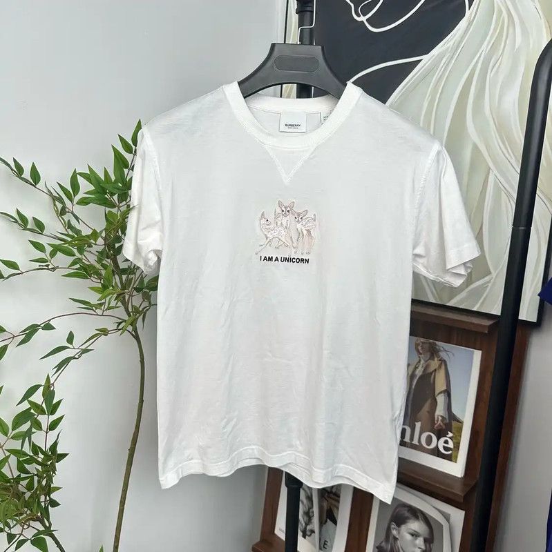 Burberry Burberry White Cotton Short Sleeve T-shirt Size XXS / US 00 / IT 34 - 1 Thumbnail