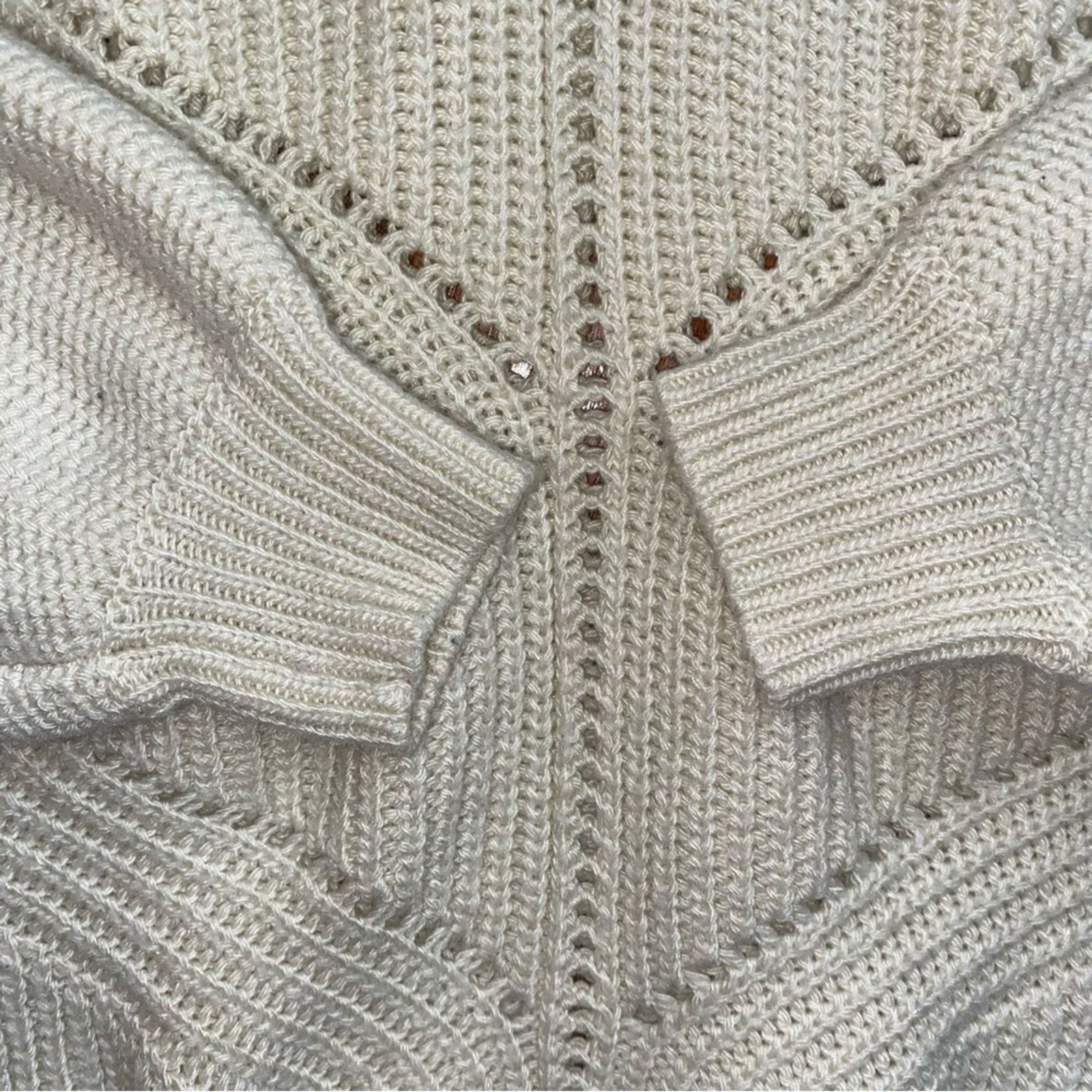 Marine Layer Marine Layer Olivia Sweater Womens XS Cream‎ Crew Neck EUC Size XS / US 0-2 / IT 36-38 - 8 Thumbnail