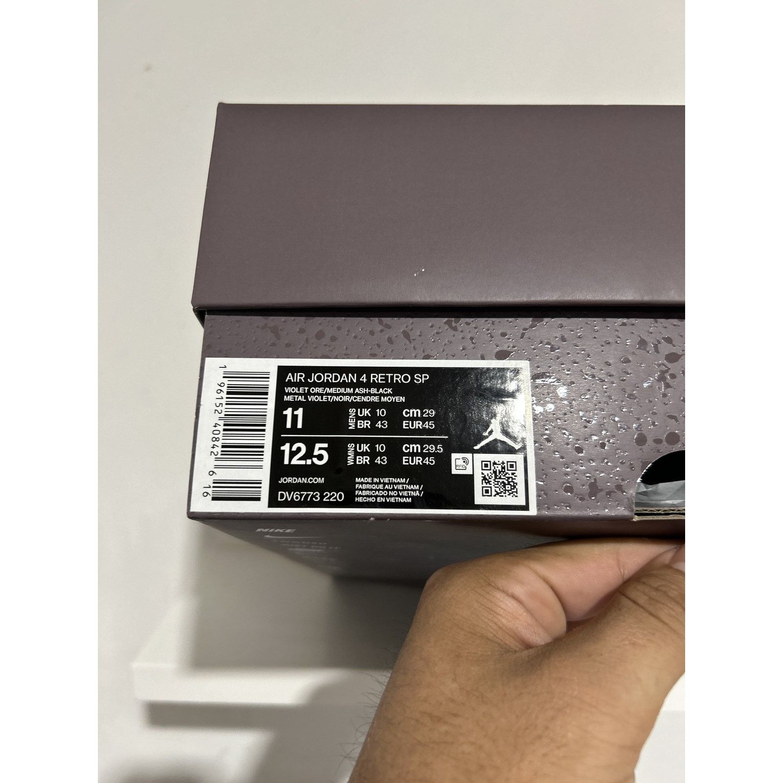 Jordan Brand JORDAN 4 RETRO A MA MANIERE VIOLET ORE SIZE 11 PREOWNED Size US 11 / EU 44 - 8 Thumbnail