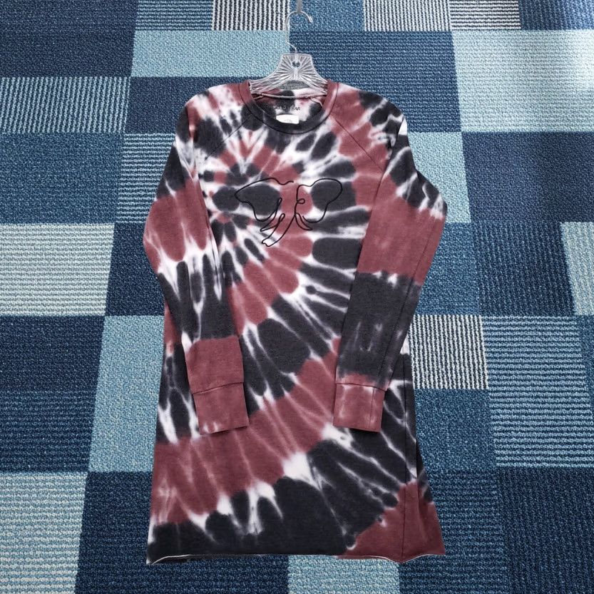 Vintage Ivory Ella Dress Womens Small Mini Tie Dye Sweater Long Sleeve Shift Pullover Size S / US 4 / IT 40 - 1 Thumbnail