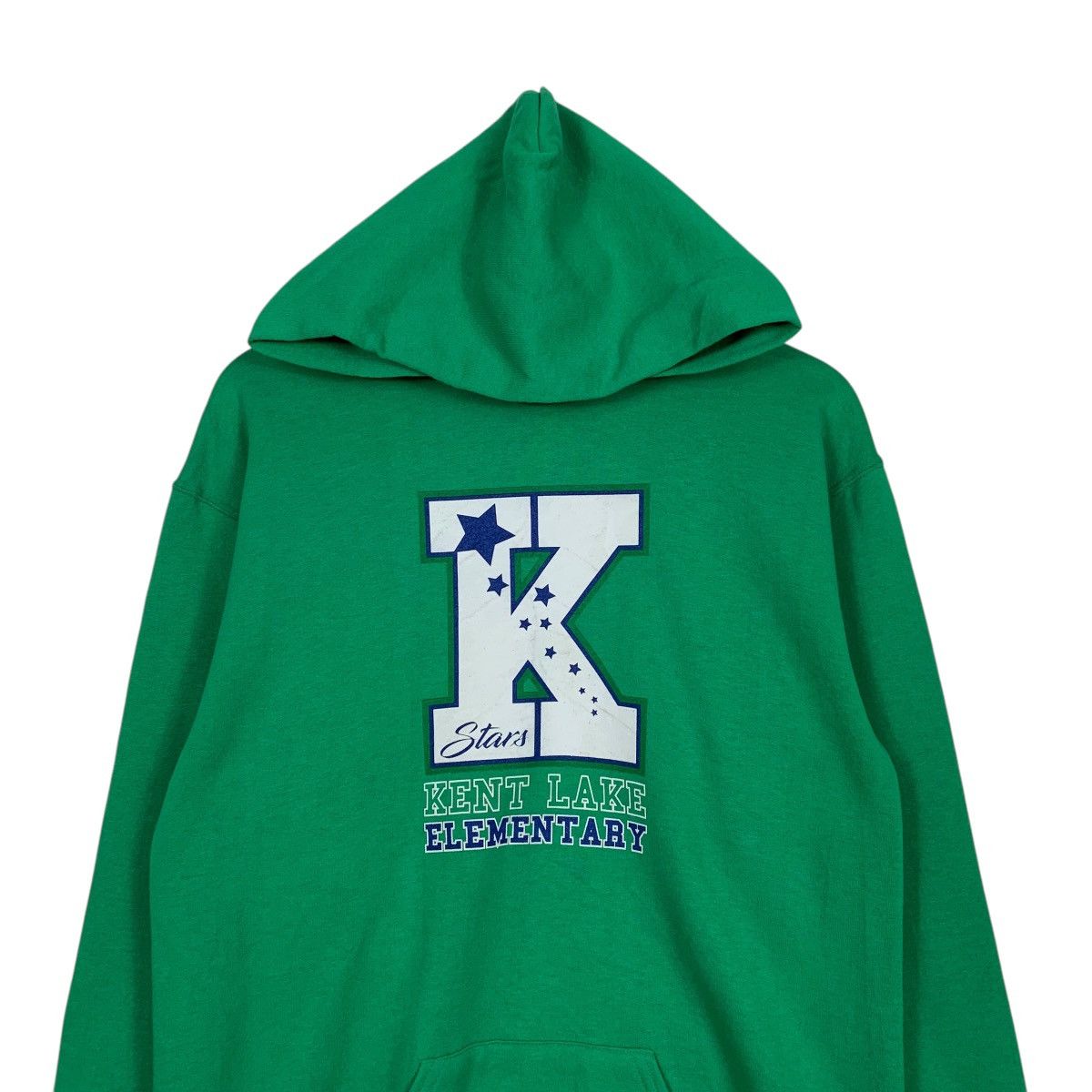 Jerzees Vintage Kent Lake Elementary Green Hoodie Size US S / EU 44-46 / 1 - 2 Thumbnail