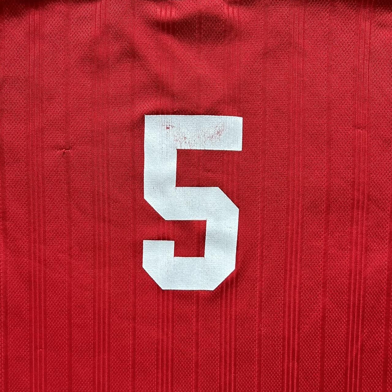 Adidas × Vintage Adidas Vintage Red Soccer Jersey Number 5 Size US XL / EU 56 / 4 - 4 Thumbnail