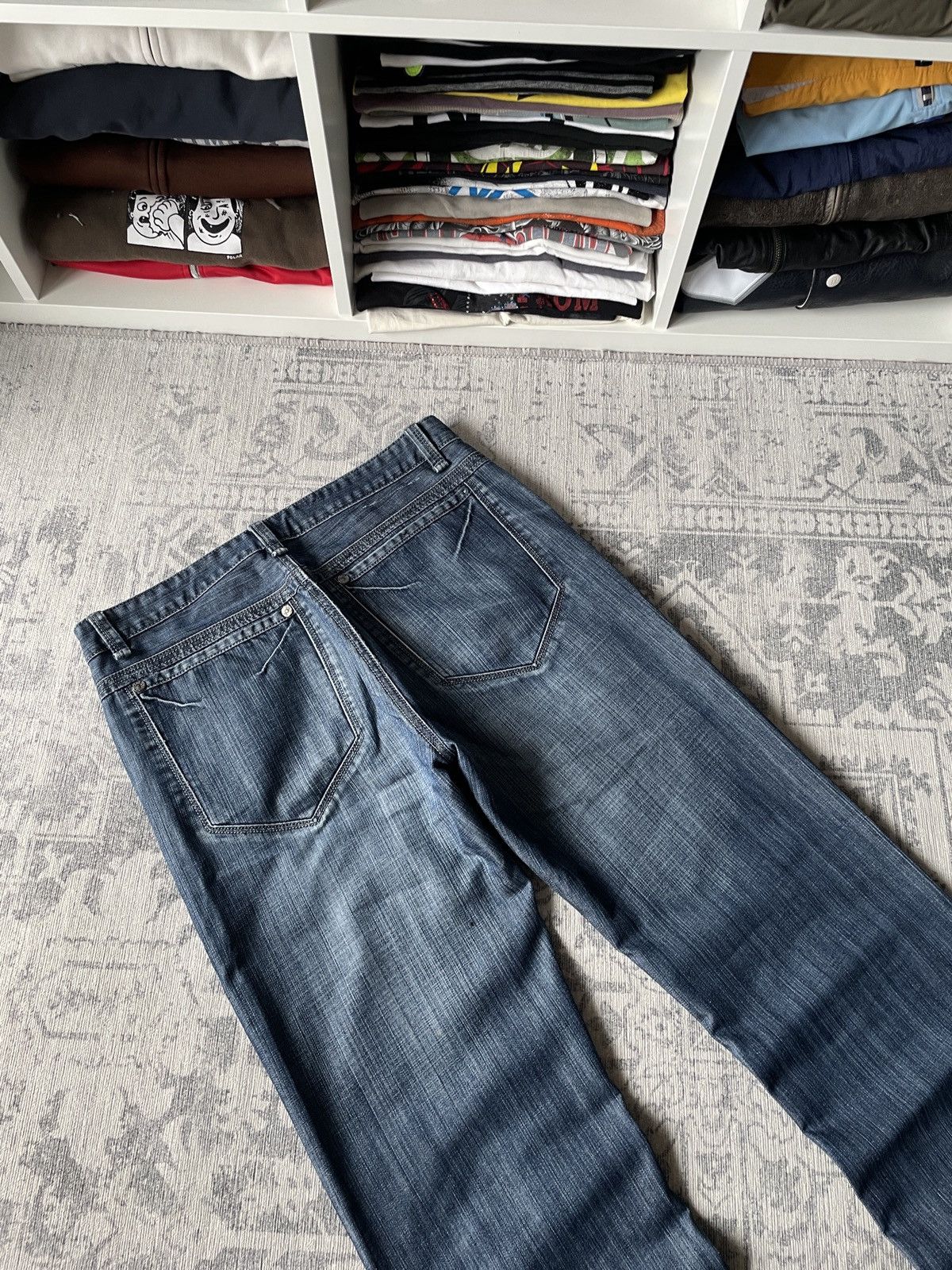 Other Vintage Avant Garde Jeans Flared Baggy Wide Japanese Y2K Size US 34 / EU 50 - 9 Thumbnail