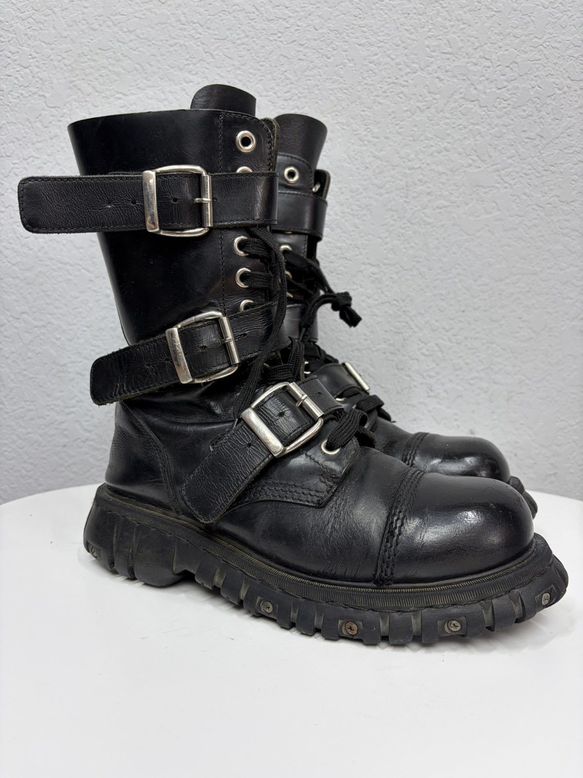 Undercover Vintage Y2K Guidi CCP Style Distressed Leather Biker Boots Size US 10 / EU 43 - 2 Thumbnail