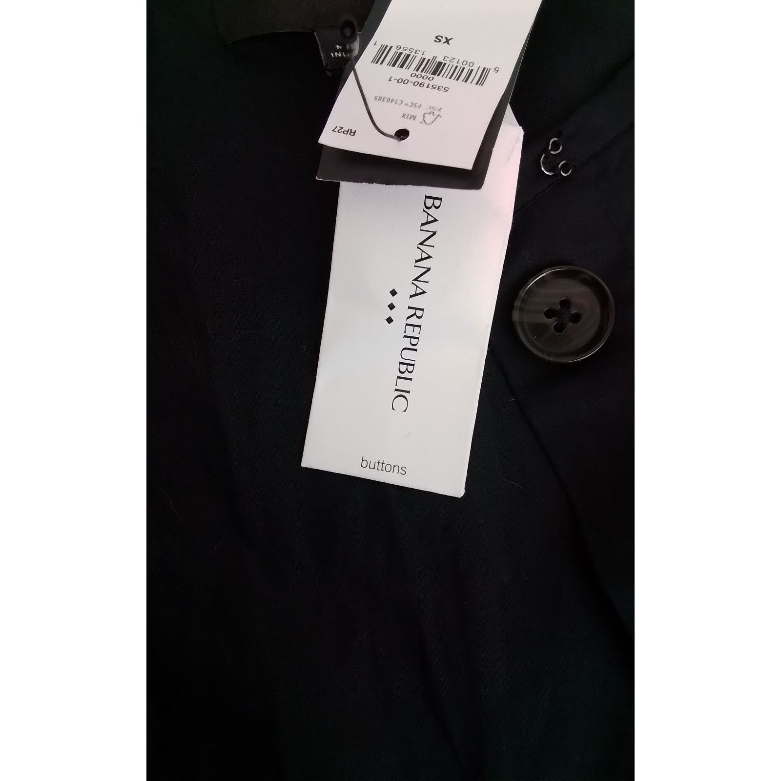Banana Republic NWT Banana Republic Dress Women's XS Black Button-Up Size XS / US 0-2 / IT 36-38 - 11 Thumbnail