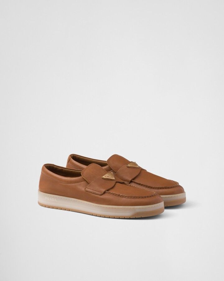 Prada o1mt1gz0225 Nappa Loafers in Brown Size US 13 / EU 46 - 2 Thumbnail