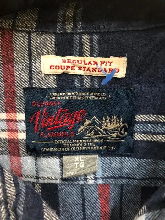 Flannel × Vintage Vintage Old Navy Checked Plaid Tartan Flannel Shirt 👕 Size US XL / EU 56 / 4 - 3 Thumbnail