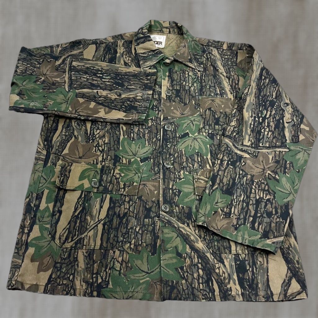 Vintage VINTAGE Ranger Jacket Men L Brown Camouflage Canvas Button Up Military Shacket All Seasons Pockets Logo 80s USA Size US L / EU 52-54 / 3 - 1 Thumbnail