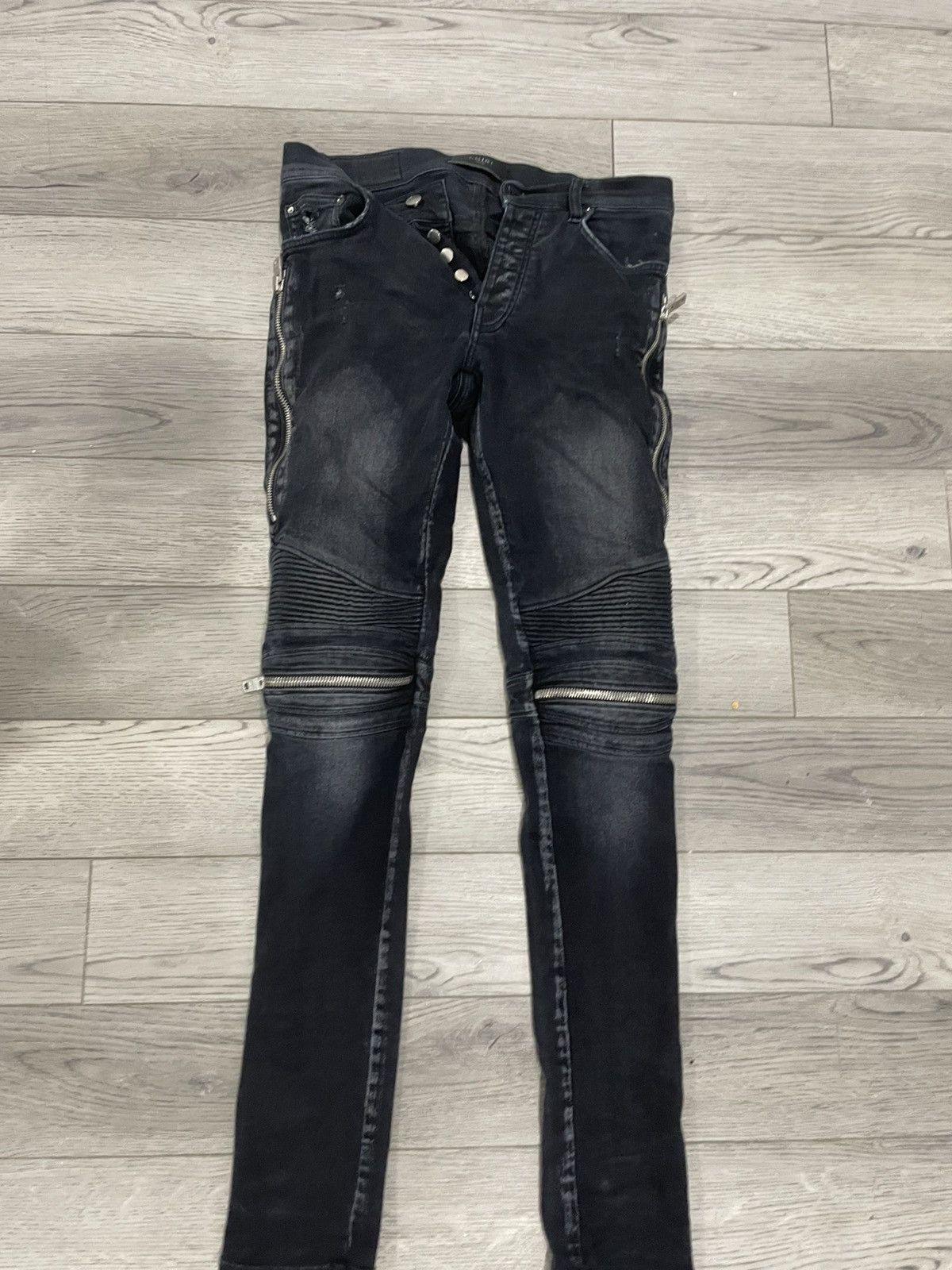 Amiri mx2 biker jeans zipper black