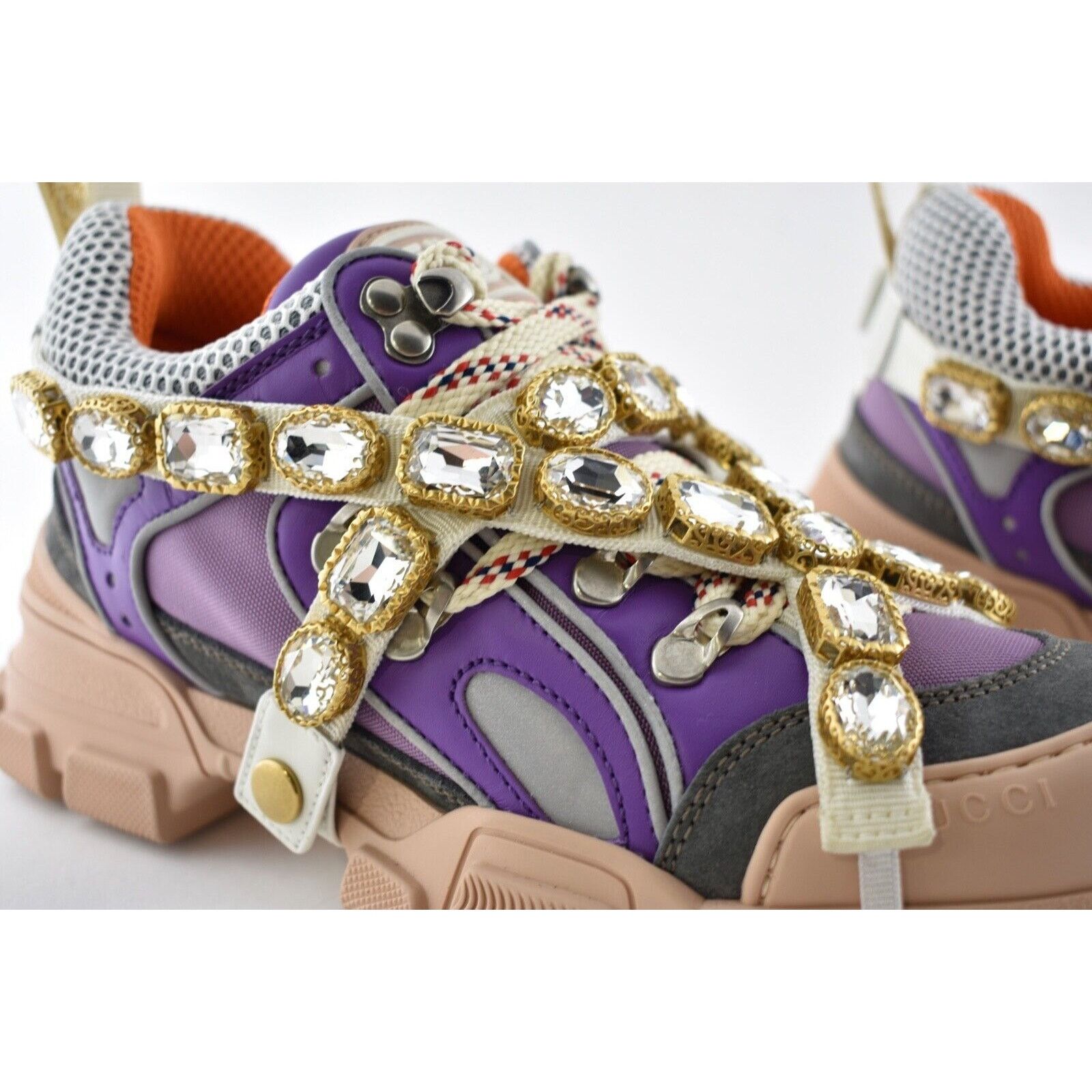 Gucci Womens Journey Flashtrek Crystal Hiker Low Boot Sneaker 36 Size US 6 / IT 36 - 5 Thumbnail