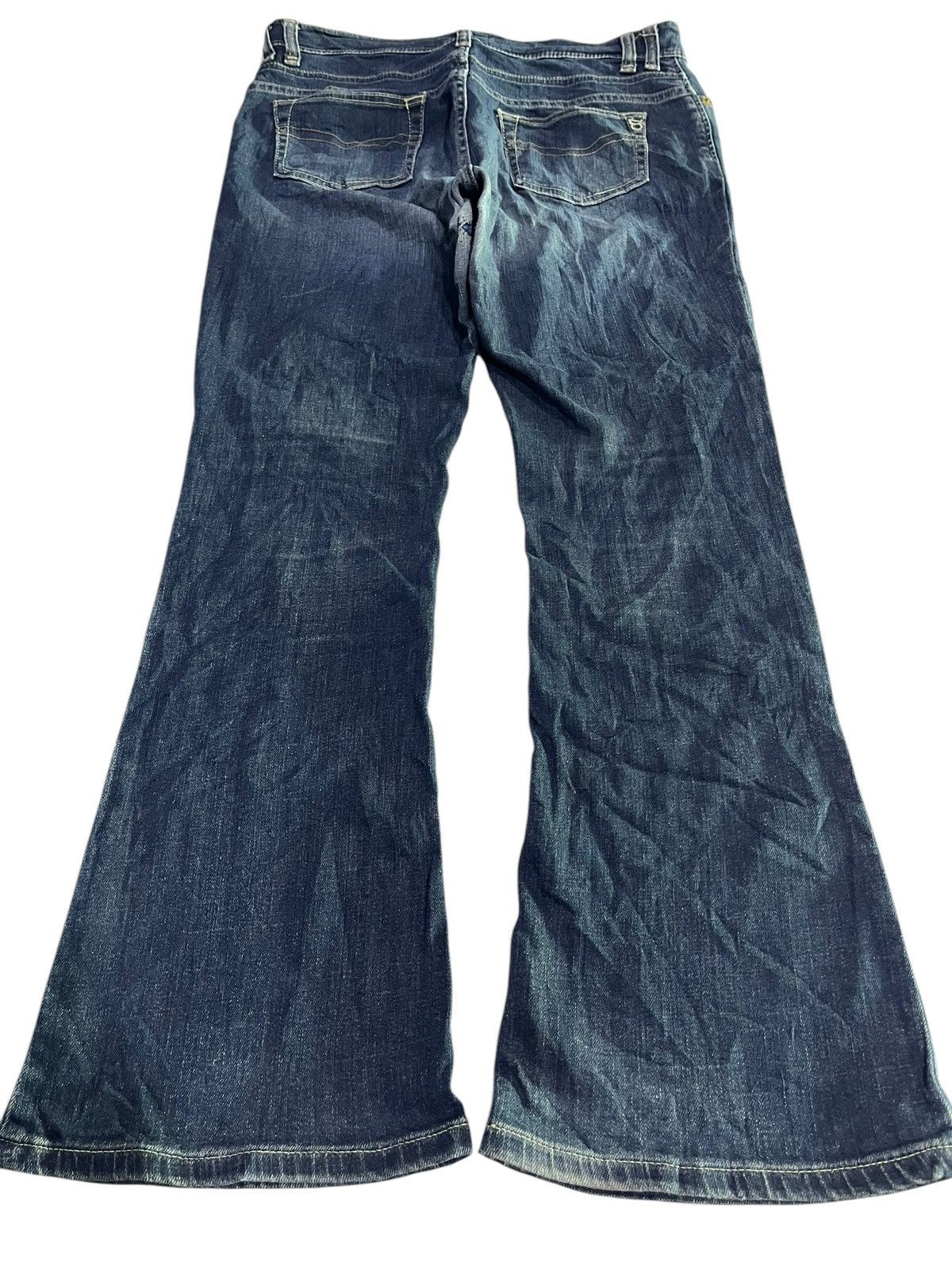 Japanese Brand 🇯🇵 FLARE Y2K C SEVENTEEN DENIM JEANS Size US 35 - 12 Thumbnail