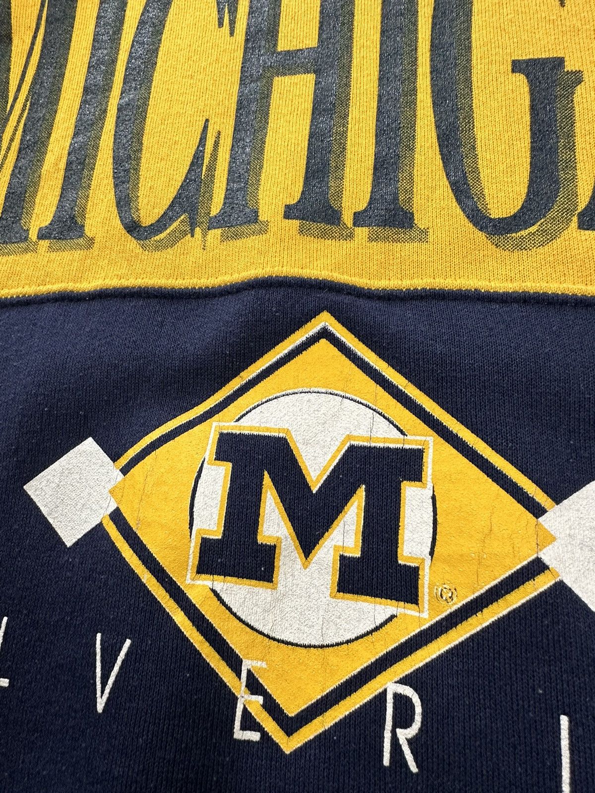 Vintage Vintage 90s Dodger Michigan Wolverines Sweatshirt Size US XL / EU 56 / 4 - 5 Thumbnail