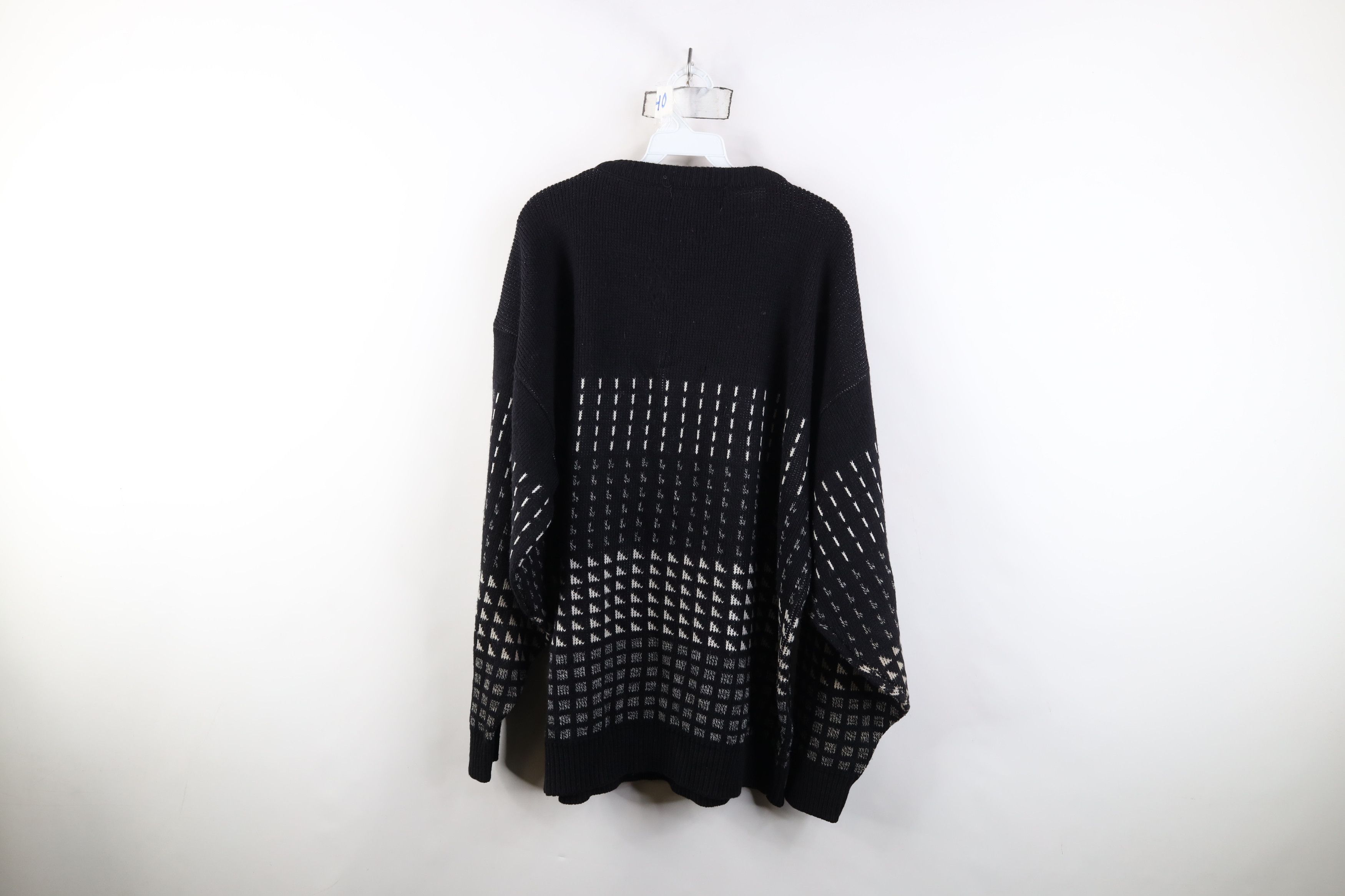 Vintage Vintage 90s Streetwear Geometric Knit Crewneck Sweater USA Size US XXL / EU 58 / 5 - 10 Thumbnail