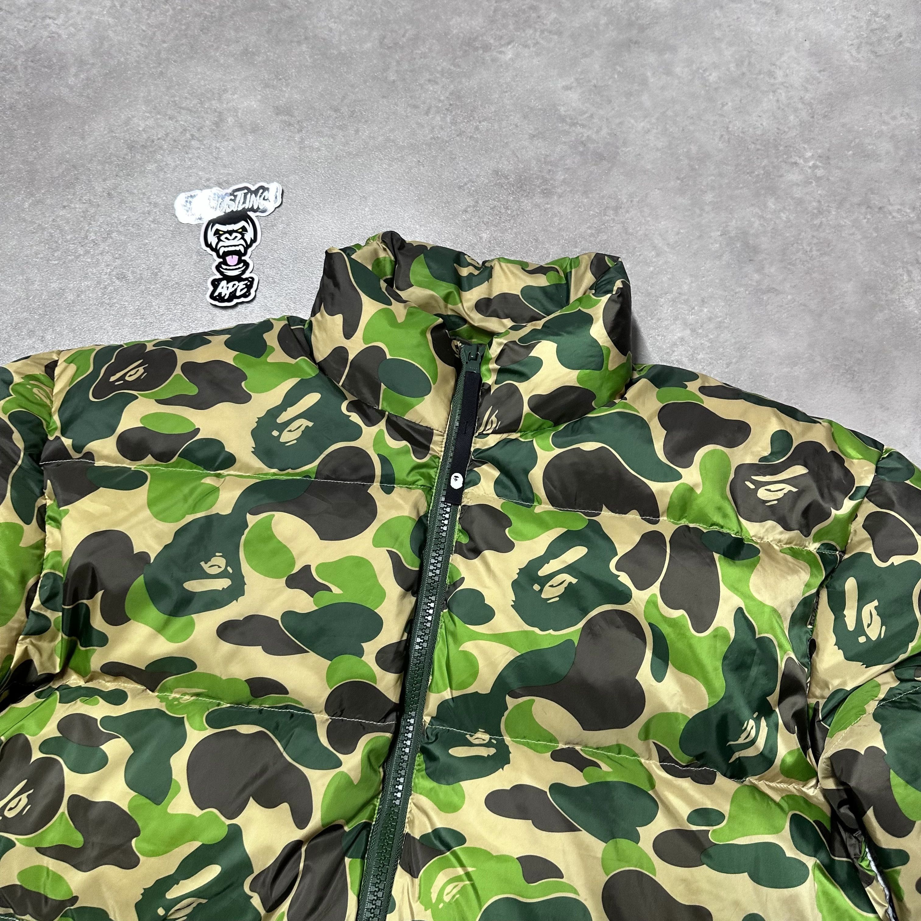 Bape ABC CAMO SIDE TAPE DOWN JACKET | Grailed