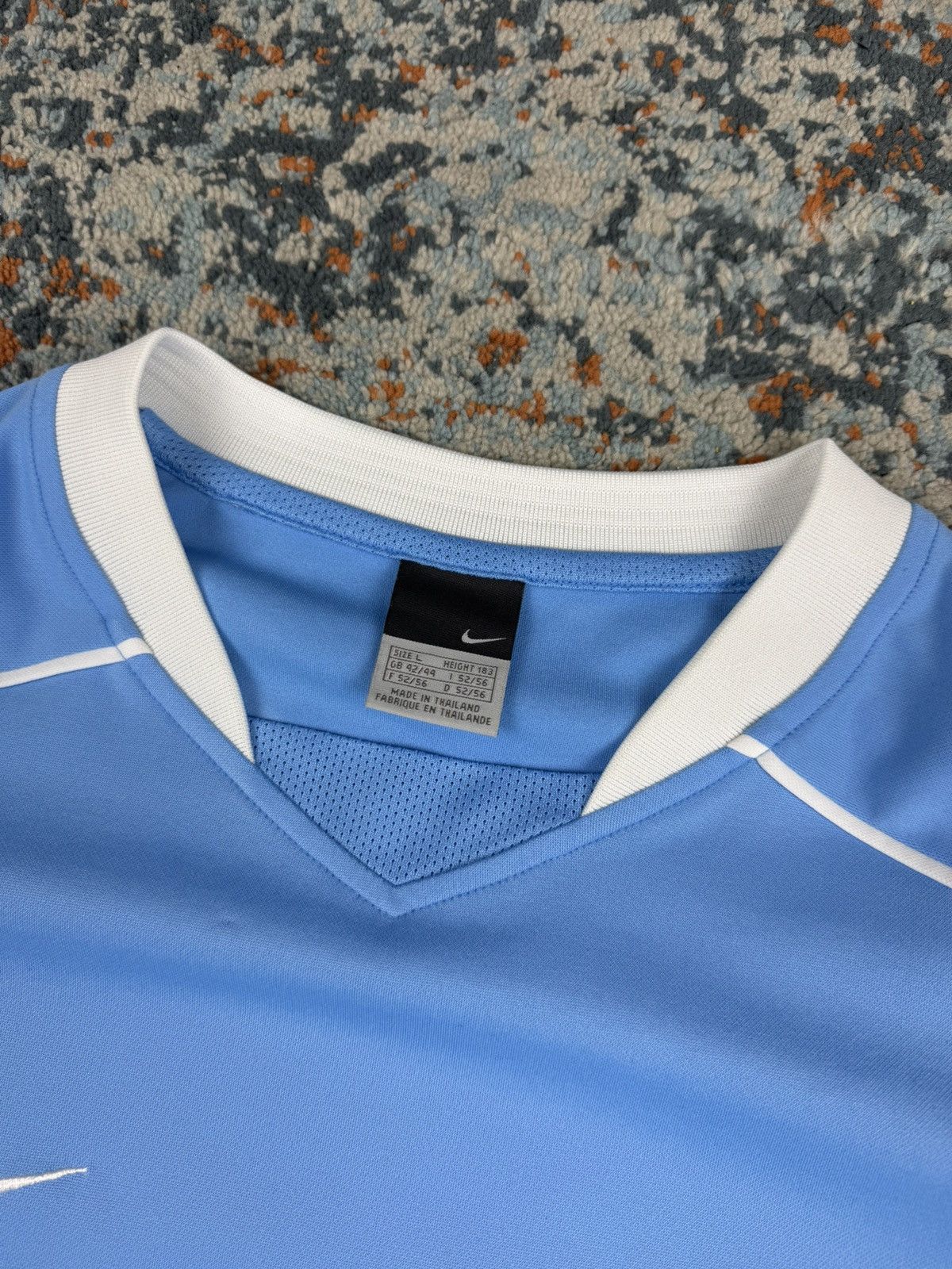 Nike × Vintage Vintage Y2K Nike soccer football blokecore jersey baby blue Size US XL / EU 56 / 4 - 10 Thumbnail