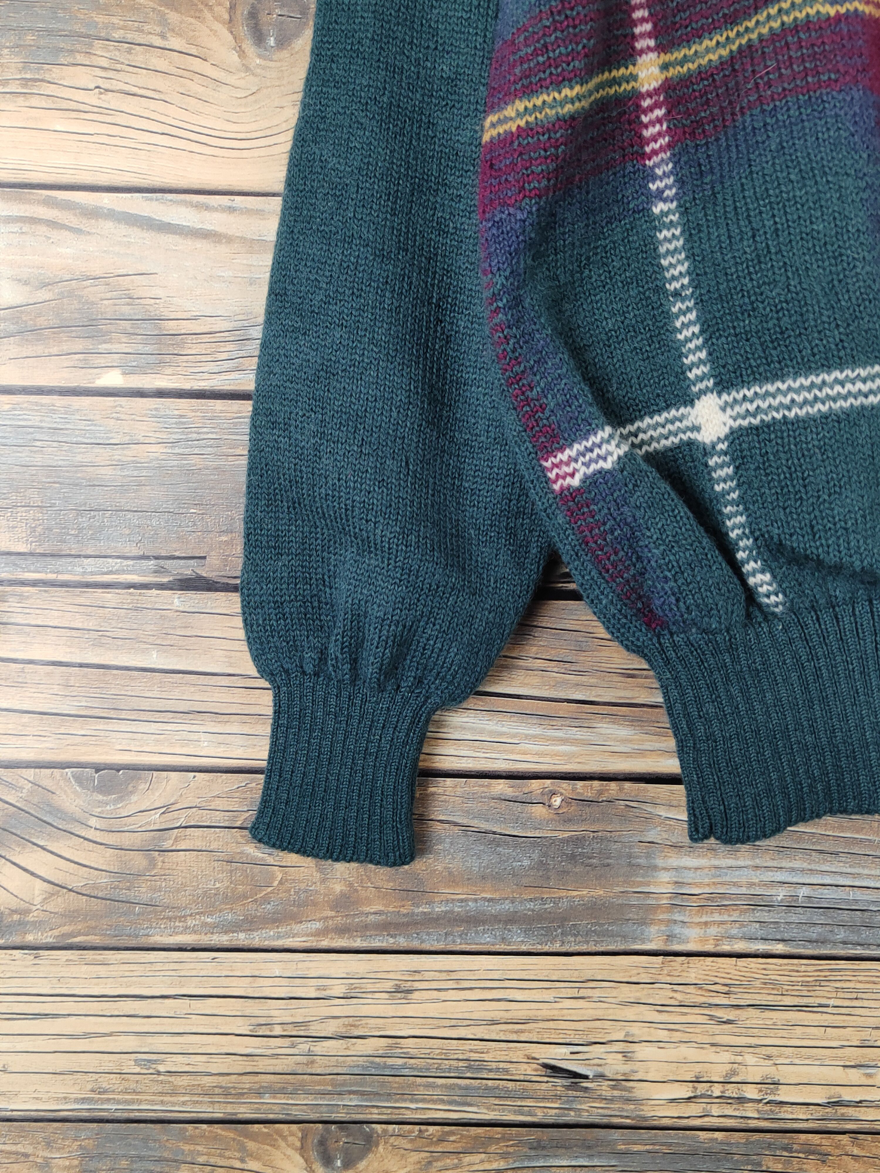 Vintage High Garment Green Knitwear Sweatshirts #W1538 Size US M / EU 48-50 / 2 - 4 Thumbnail