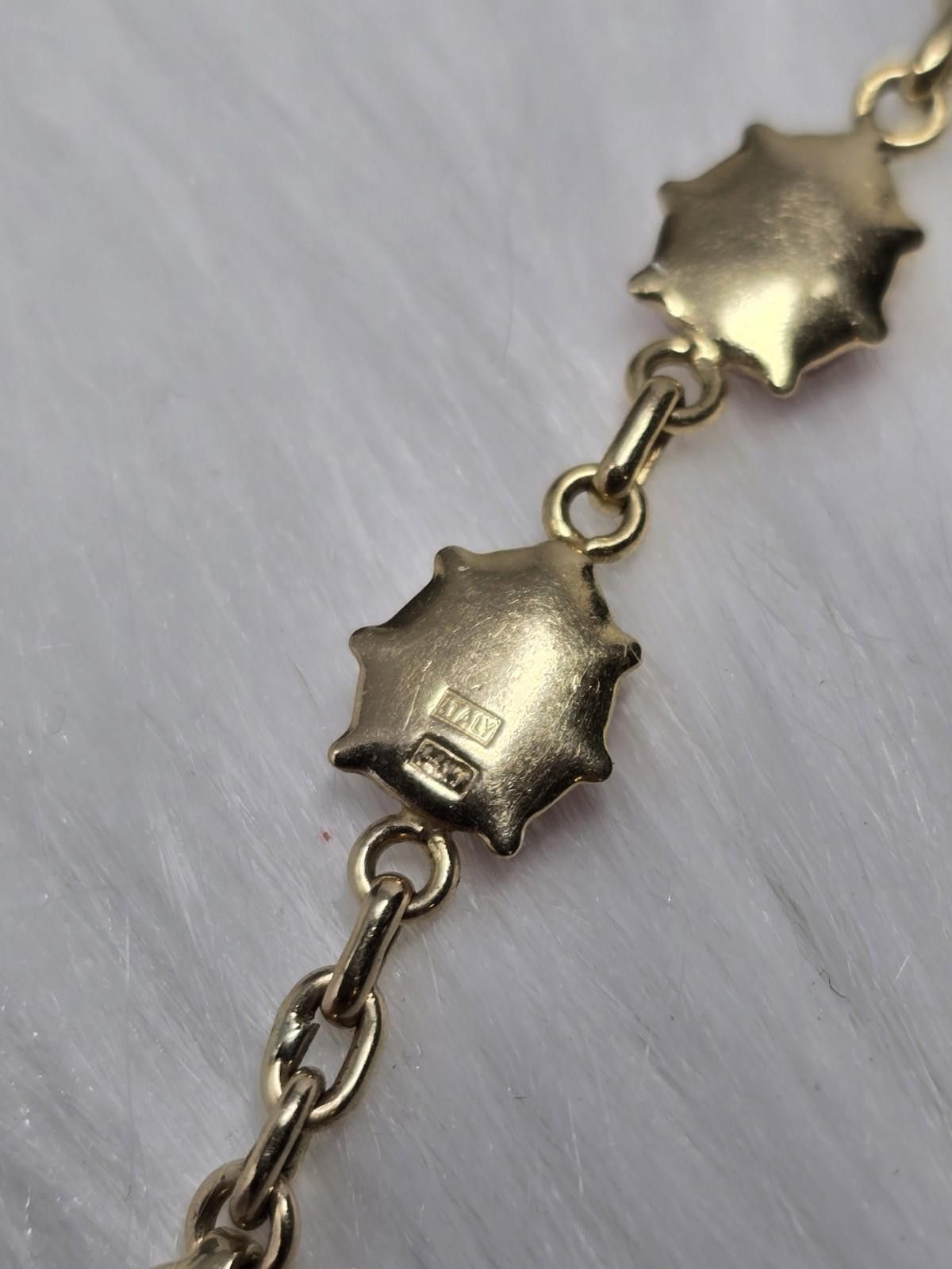 Pantofola d'Oro 14k Gold Bel Oro Italy Enamel Ladybug Bracelet 7" Heavy 3d Size ONE SIZE - 5 Thumbnail