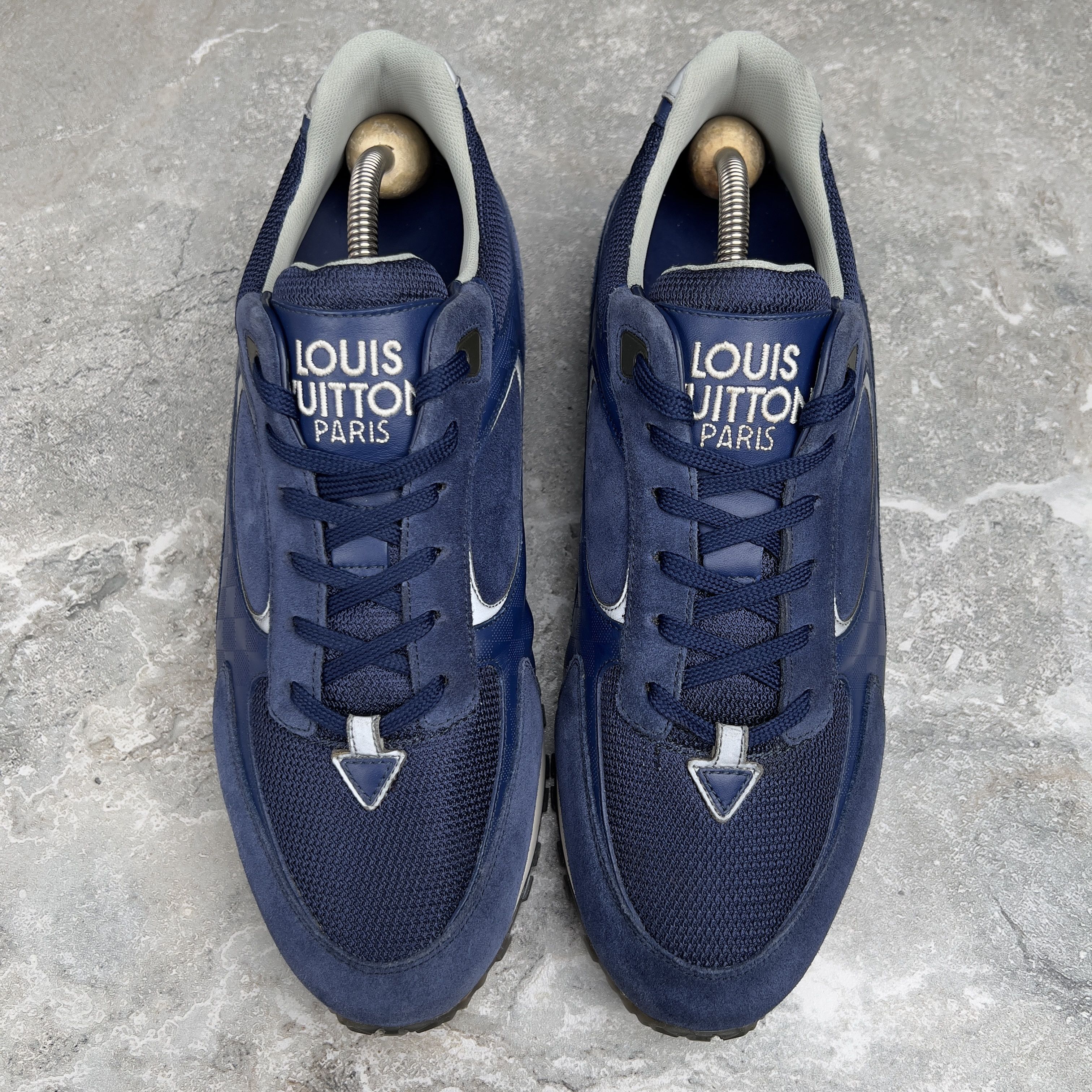 Louis Vuitton Louis Vuitton Run Away Damier Sneakers Suede Leather Mesh Size US 9 / EU 42 - 4 Thumbnail