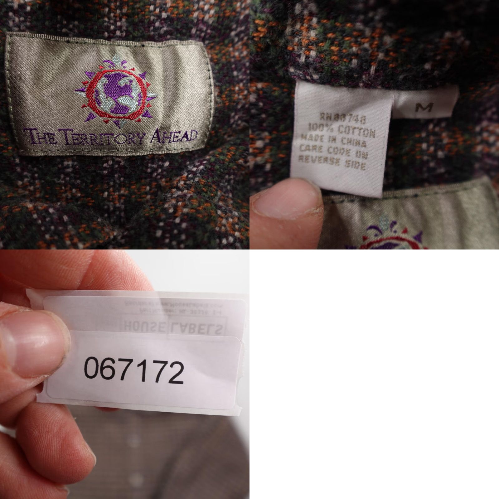 The Territory Ahead VINTAGE Territory Ahead Shirt Mens Medium Brown Check Blanket Flannel Button Up Outdoors Size US M / EU 48-50 / 2 - 8 Thumbnail