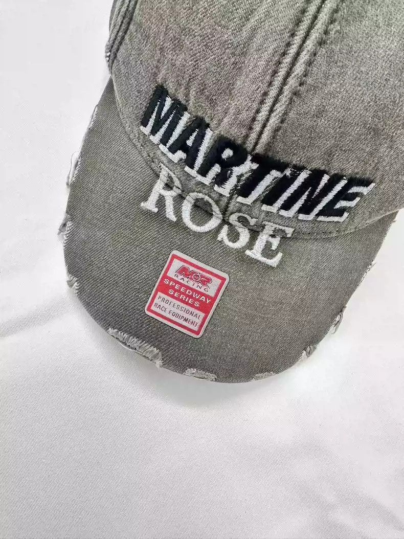 Martine Rose Martine rose 23FW Embroidery made old broken curved cap cap Size ONE SIZE - 3 Thumbnail
