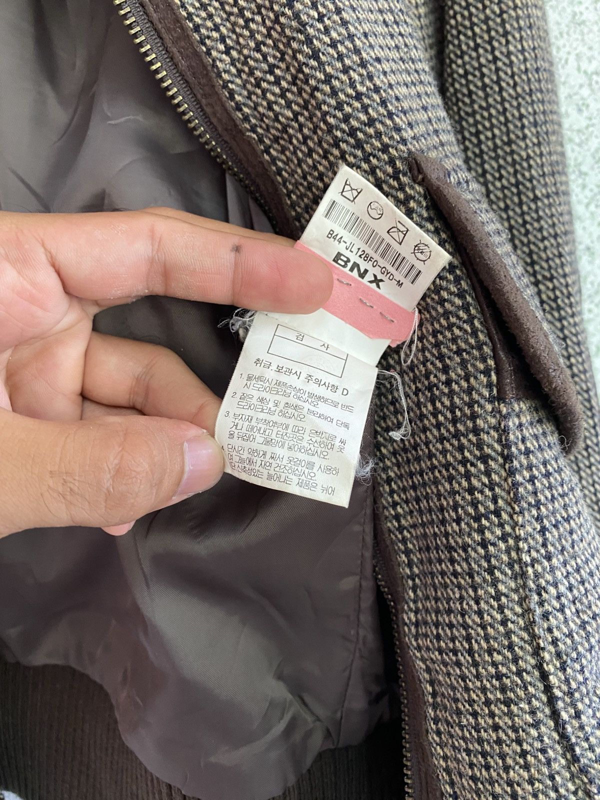 Japanese Brand BNX Brown Tweed Leather Trim Jacket – Gorpcore / VTG 90 Euro Size S / US 4 / IT 40 - 14 Thumbnail