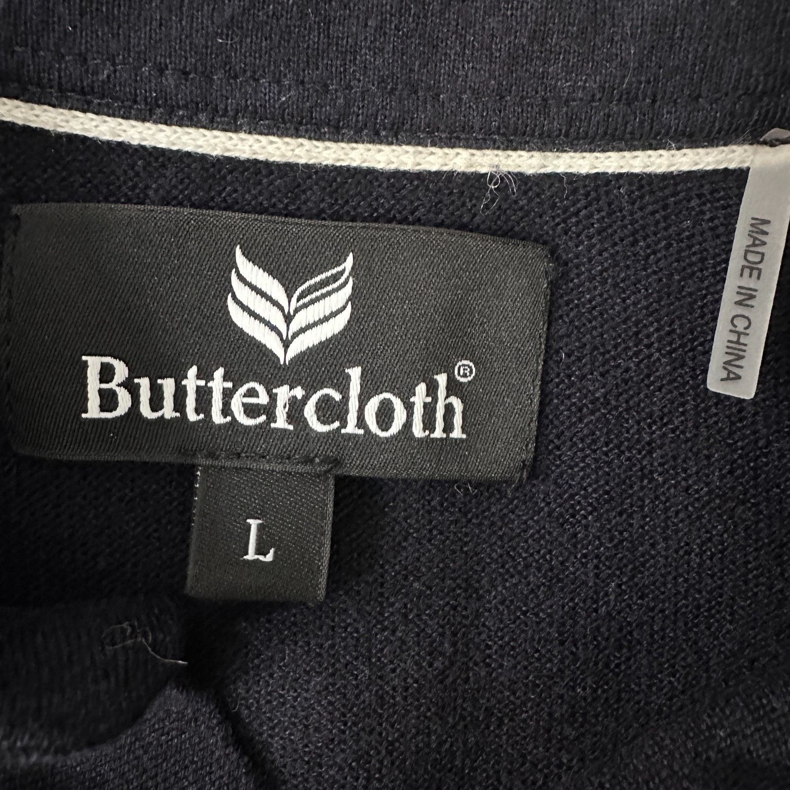 Other Buttercloth Sweater Polo Shirt Mens L Blue Cotton Pullover Size US L / EU 52-54 / 3 - 7 Thumbnail