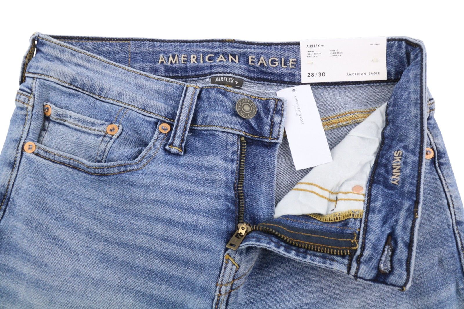 American Eagle Outfitters AIRFLEX+ W28/L30 Skinny Bright Jeans 88969 Size US 28 / EU 44 - 4 Thumbnail