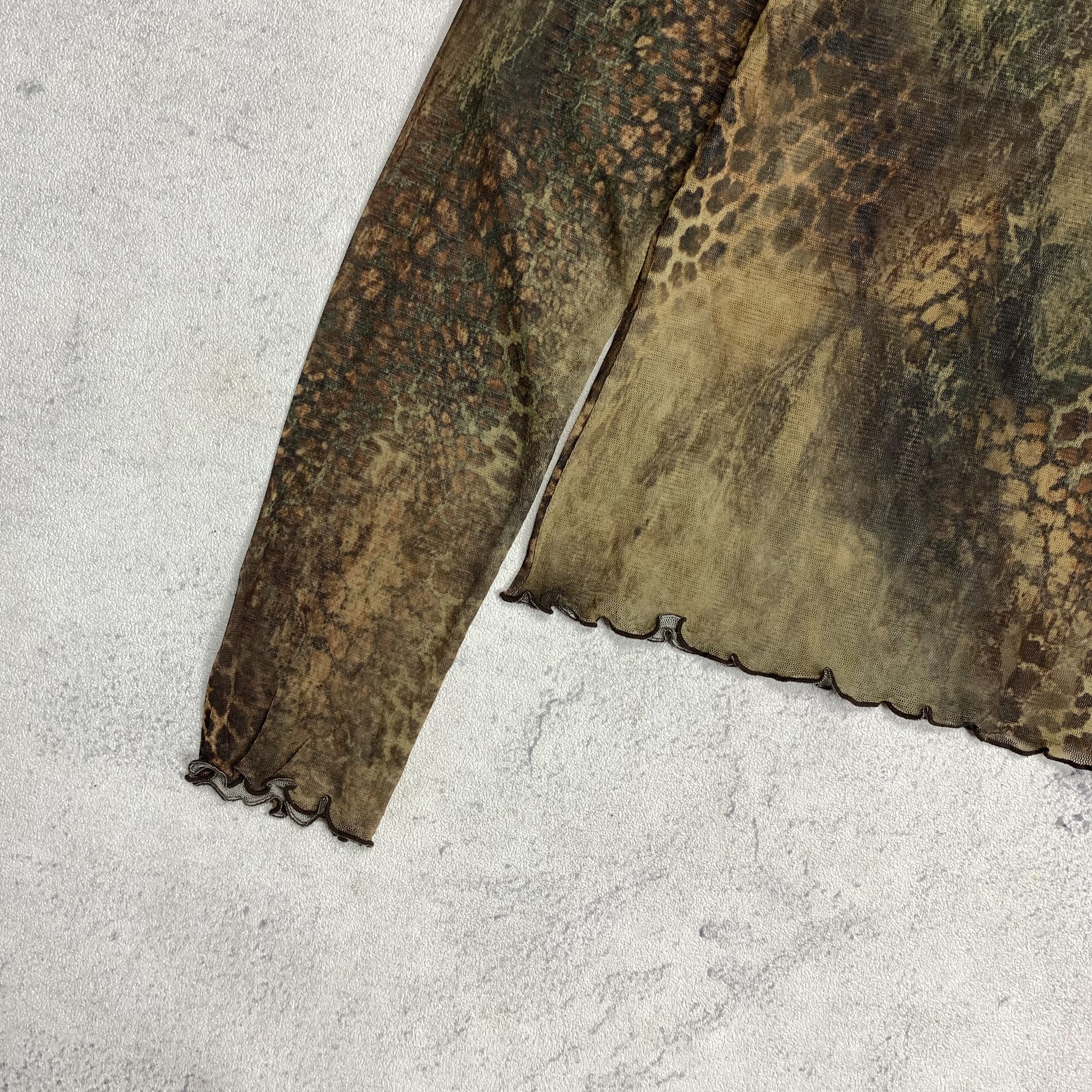 Vintage Vintage Leopard Mesh Top Tattoo Print JPG Gaultier Baroque Size S / US 4 / IT 40 - 5 Thumbnail