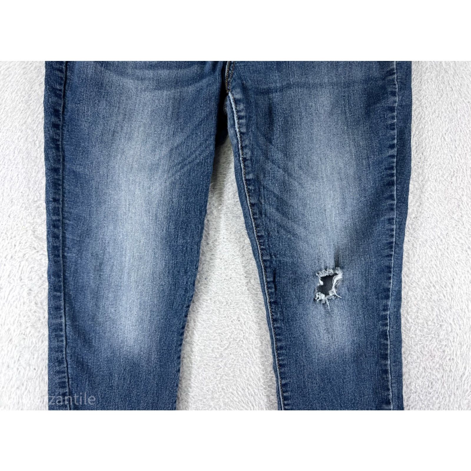 Levi's Levi's Women's Tapered Leg Denim Jeans 30 Blue Stretch Distressed Mid Rise Cotton Size 30" / US 8 / IT 44 - 6 Thumbnail