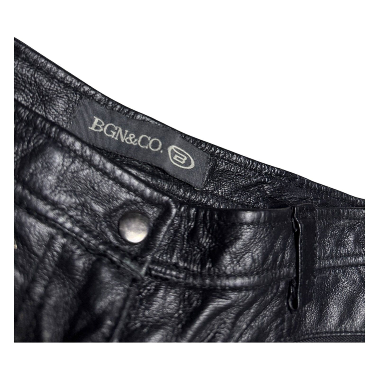 Leather × Vintage VINTAGE GENUINE LEATHER BGN Motorcycle Biker Pants Small Size 26" / US 2 / IT 38 - 3 Thumbnail