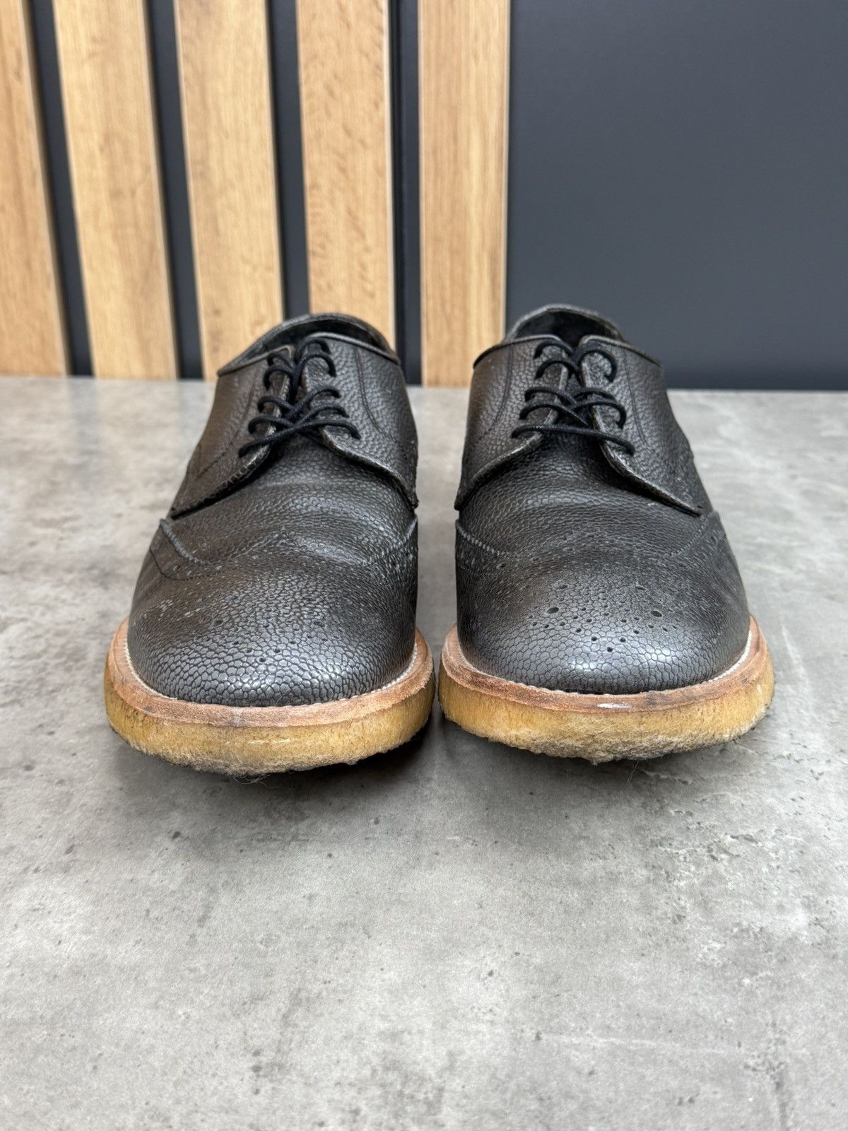 Other Rolando Sturlini Pebbled Leather Crepe Sole Derby Shoes 42 Size US 8 / EU 41 - 5 Thumbnail